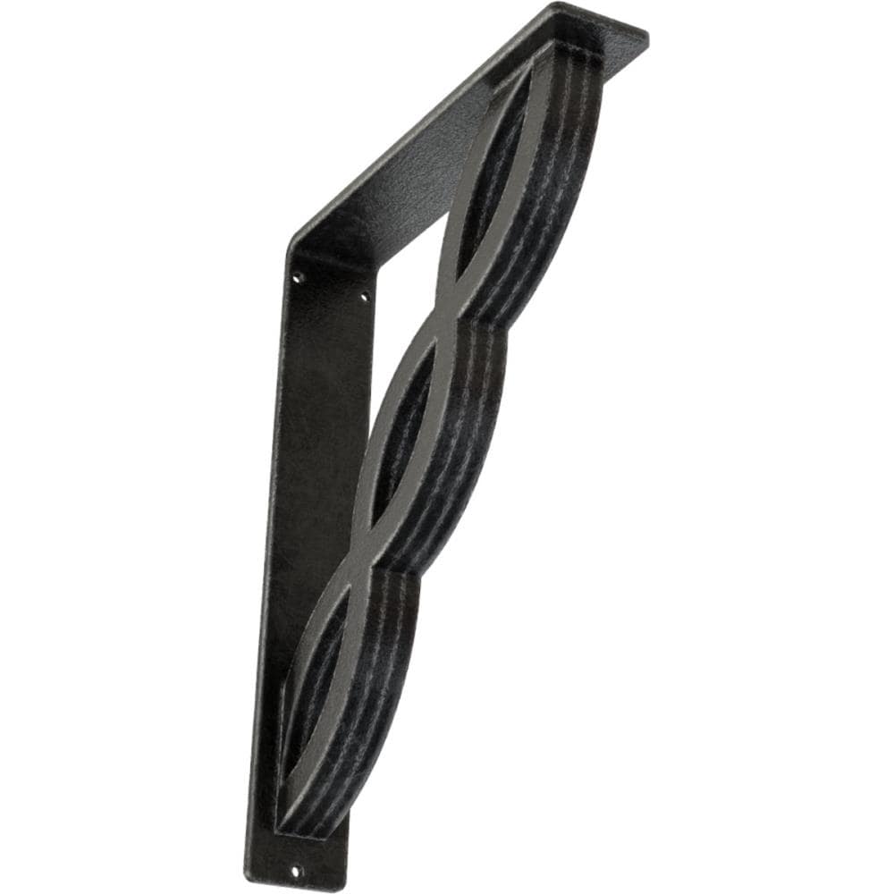 Ekena Millwork BKTM02X10X12TLOAPW Loera 10-in x 2-in x 12-in Gray Wrought iron Mounting bracket