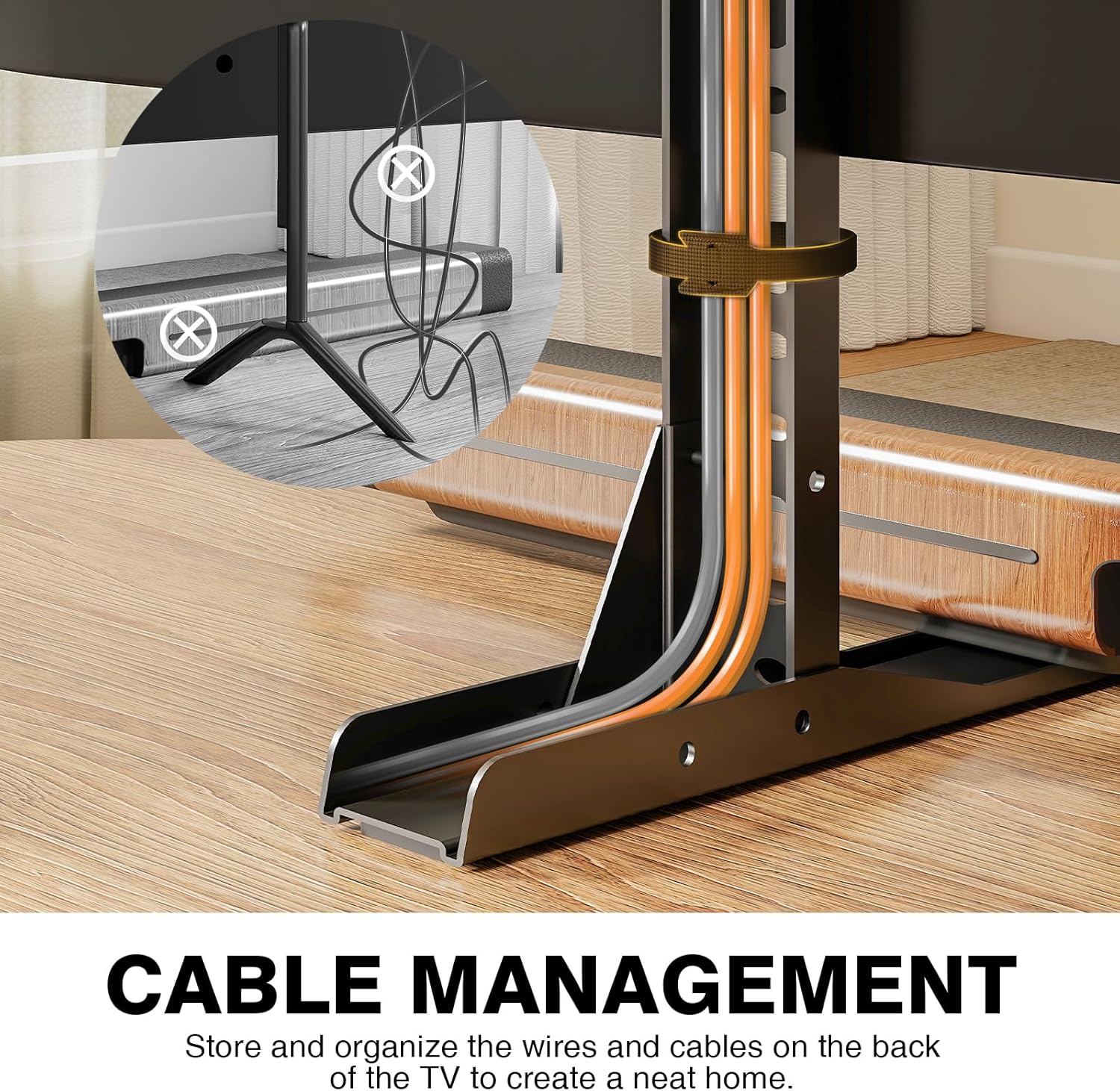 Etokfoks Universal Table Top TV Stand Mount for 20-75 Inch TVs ...