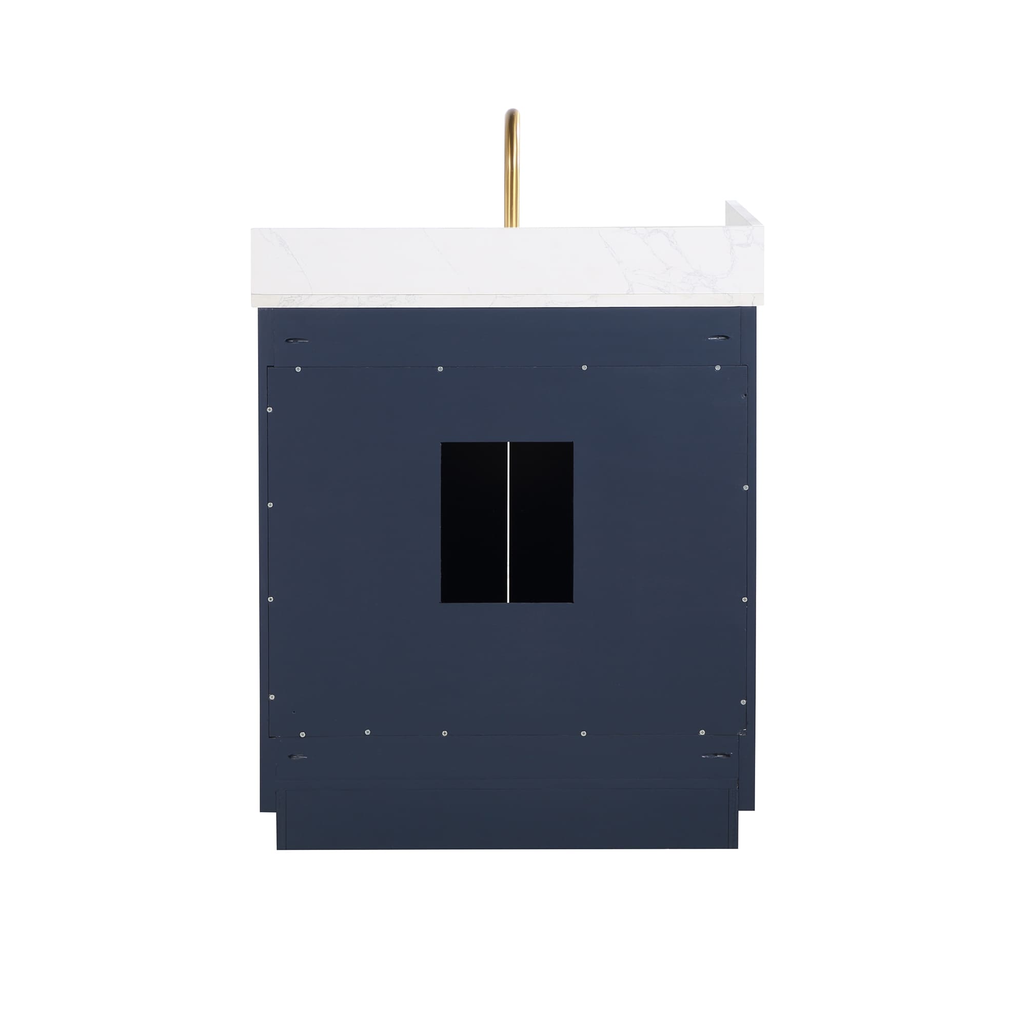 Gavino 30" Royal Blue Wood Vanity with Composite Stone Top