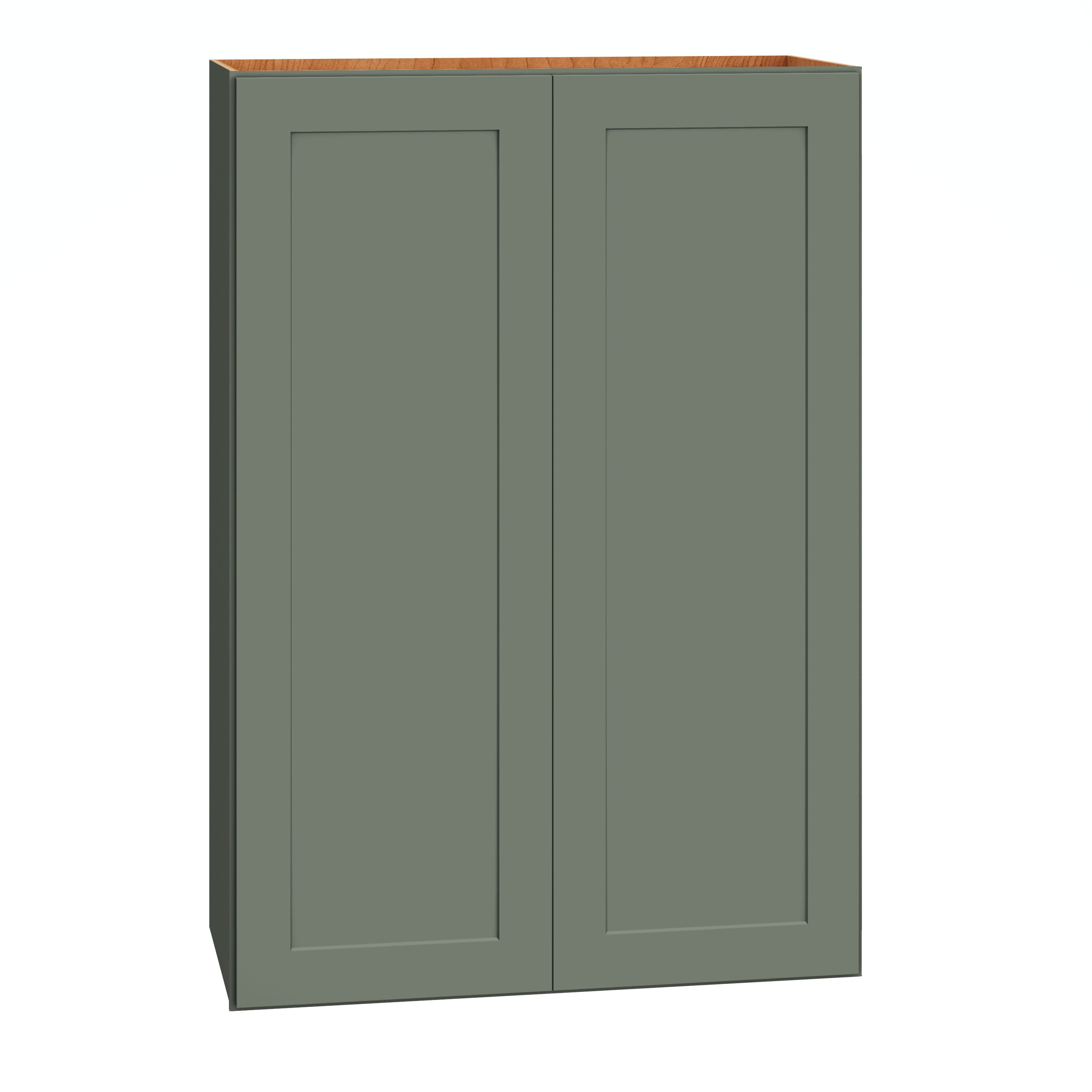 Diamond Express 61H-W2739 Jamestown 27-in W x 39-in H x 12-in D Retreat Green Wall Fully assembled Plywood Cabinet (Recessed Panel Shaker)