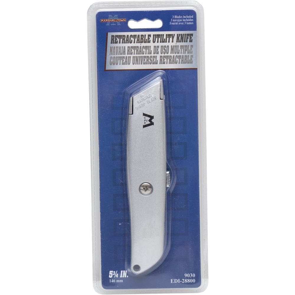 Marshalltown 3/4-in 3-Blade Retractable Utility Knife with On Tool ...