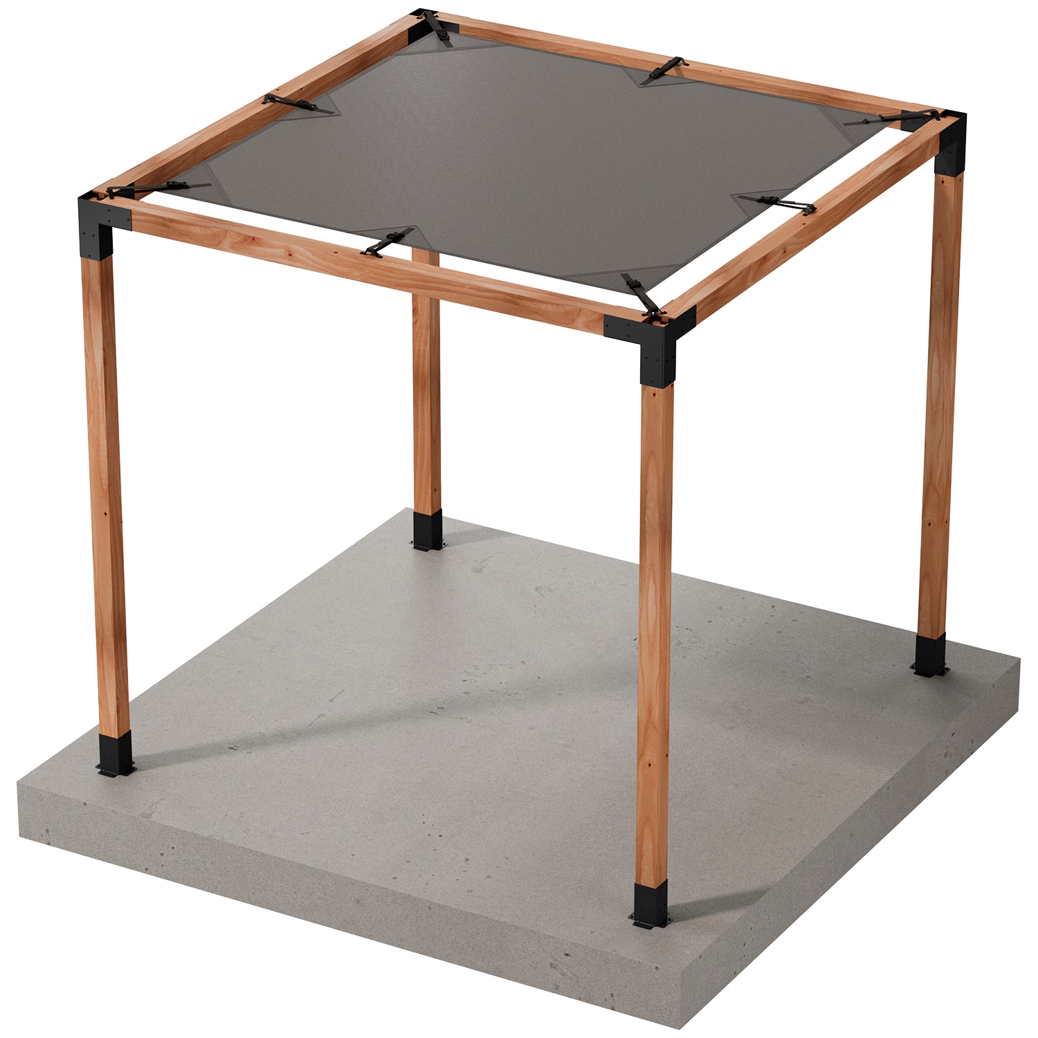 Simpson Strong-Tie SAGE-SHADE8X8G Outdoor Accents Sage Pergola System 8-ft x 8-ft Gray Shade fabric with Fasteners