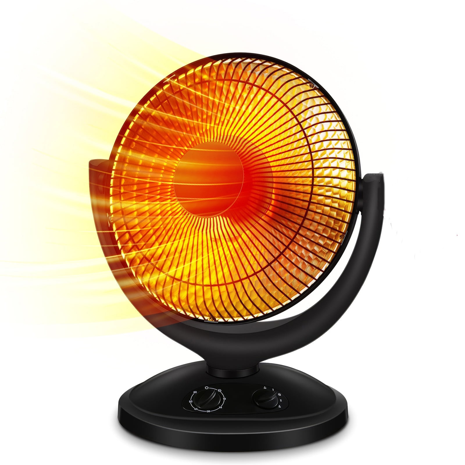 COWSAR LSR5315B Up to 800-Watt Radiant Parabolic Dish Indoor Electric Space Heater