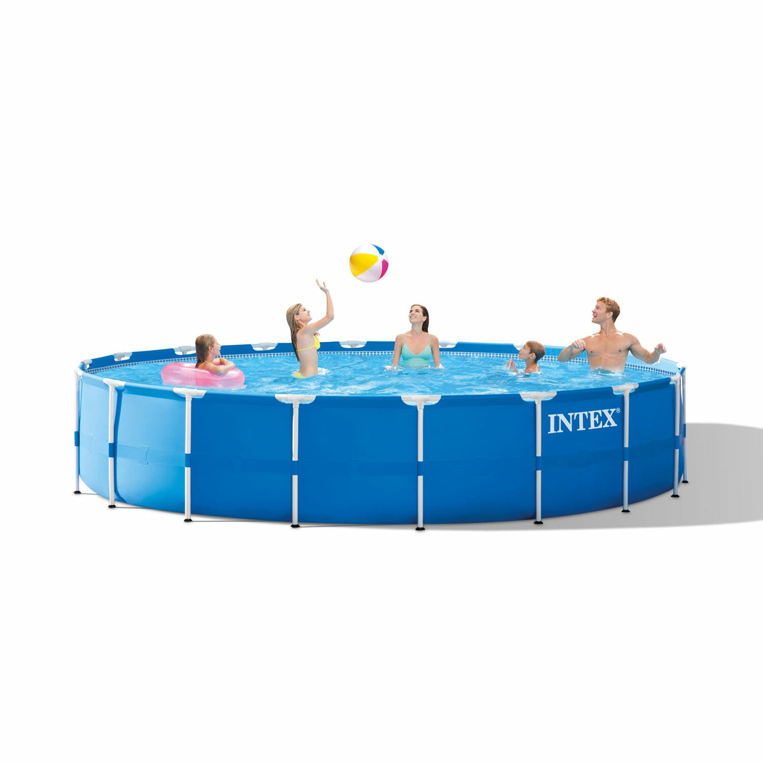 petulance fejre Medic Intex Metal Frame 18-ft x 18-ft x 48-in Metal Frame Round Above-Ground Pool  with Filter Pump,Ground Cloth,Pool Cover and Ladder in the Above-Ground  Pools department at Lowes.com