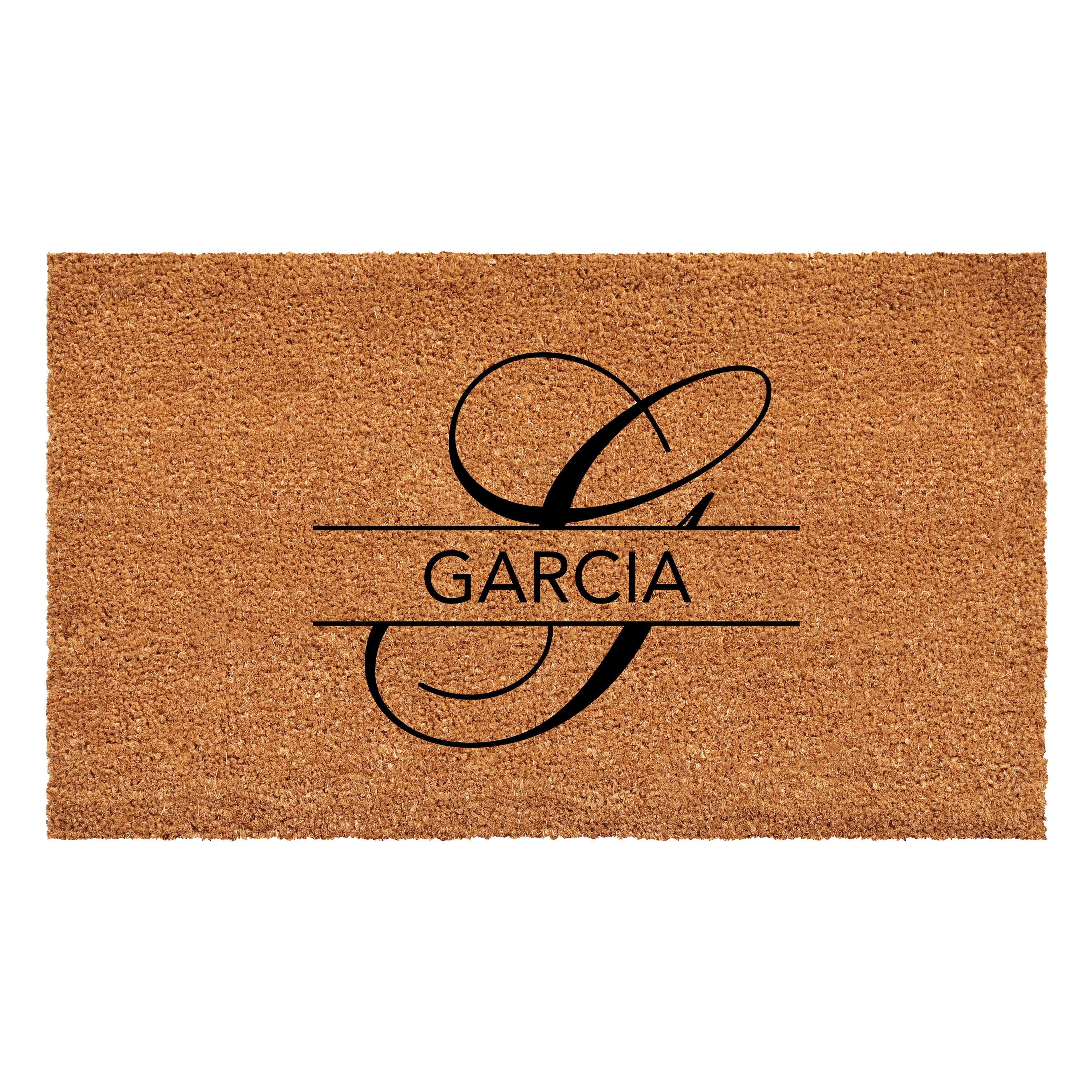 Callowaymills 110811729 1-1/2-ft x 2-1/2-ft Natural, Black Coir/Vinyl Rectangular Indoor or outdoor Decorative Door mat