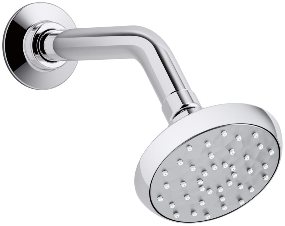KOHLER 72422-CP Awaken 1.0 -Spray Polished chrome 3.75-in Round Fixed Shower Head 1.5 GPM