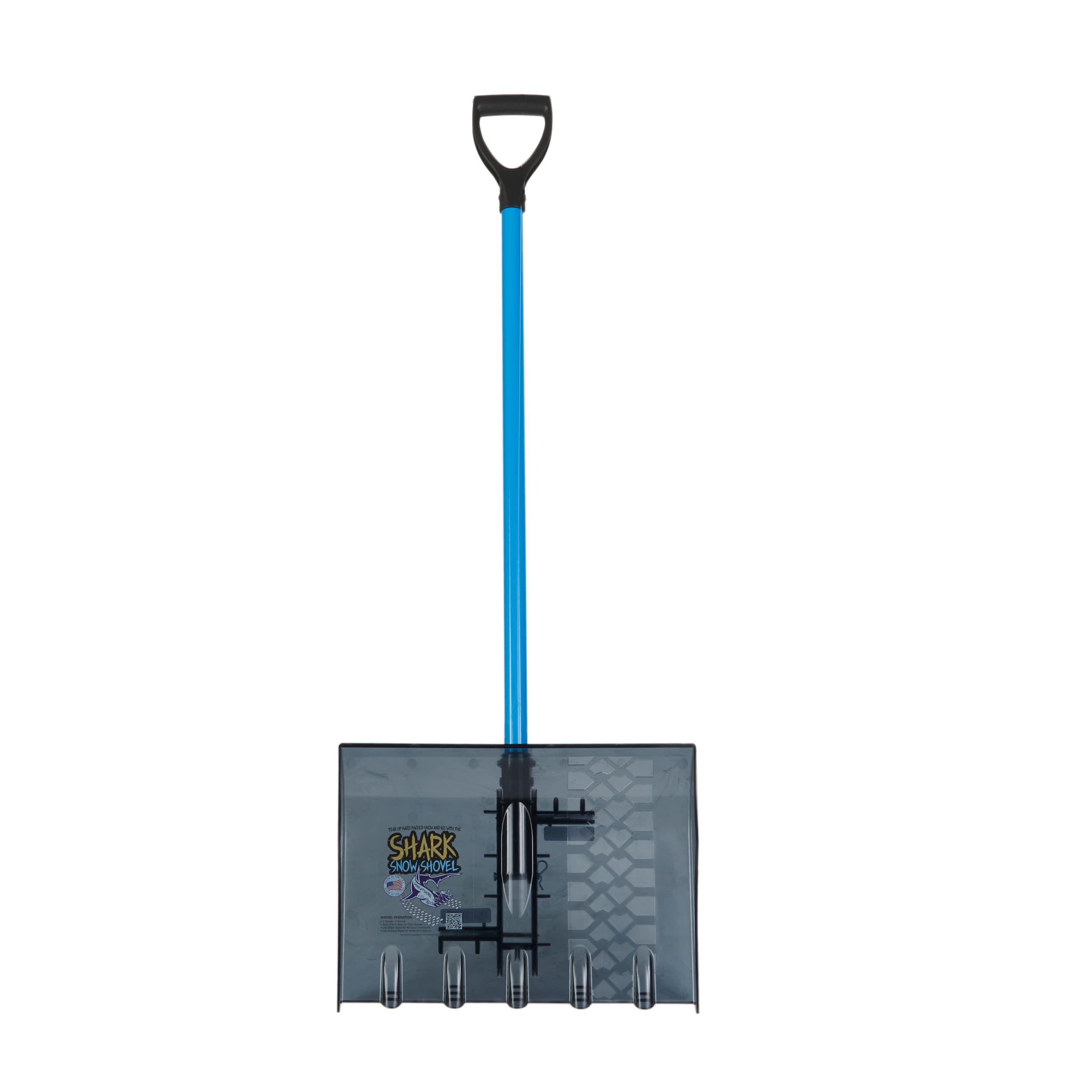 Shark Snow Shovel 18-in Poly Snow Shovel with 43-in Steel Handle in the  Snow Shovels department at