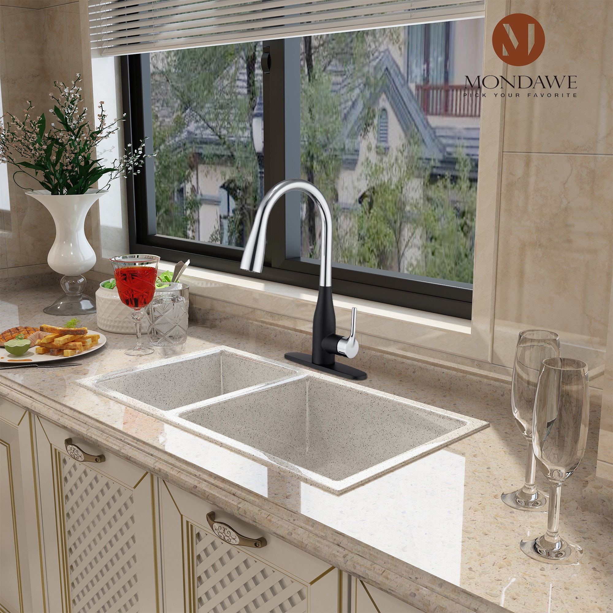 Mondawe MD-D96-MB Kitchen-Faucets - View #4