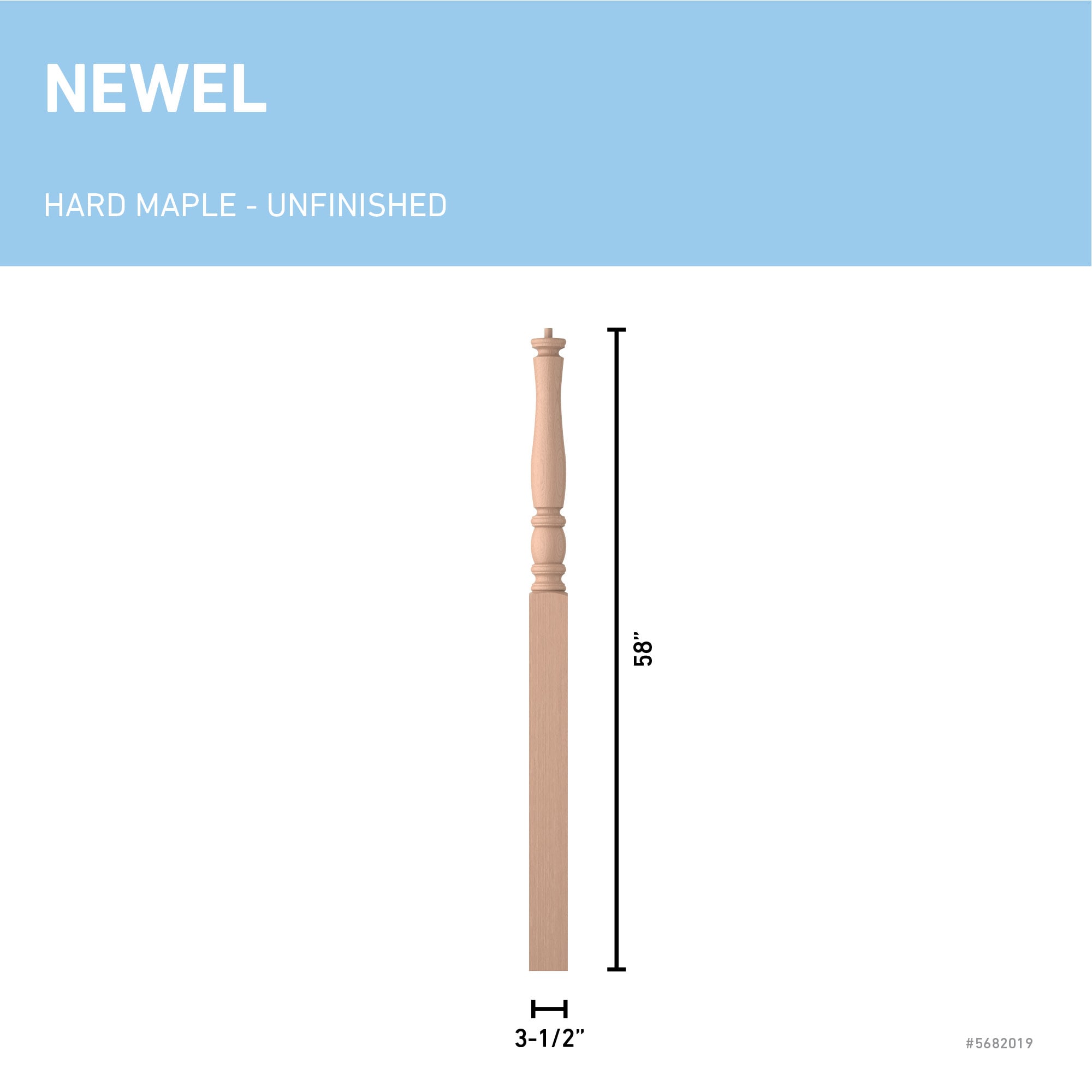 L.J. Smith Stair Systems LJP-3315-HM Interior-Stairpart-Newel-Posts - View #3