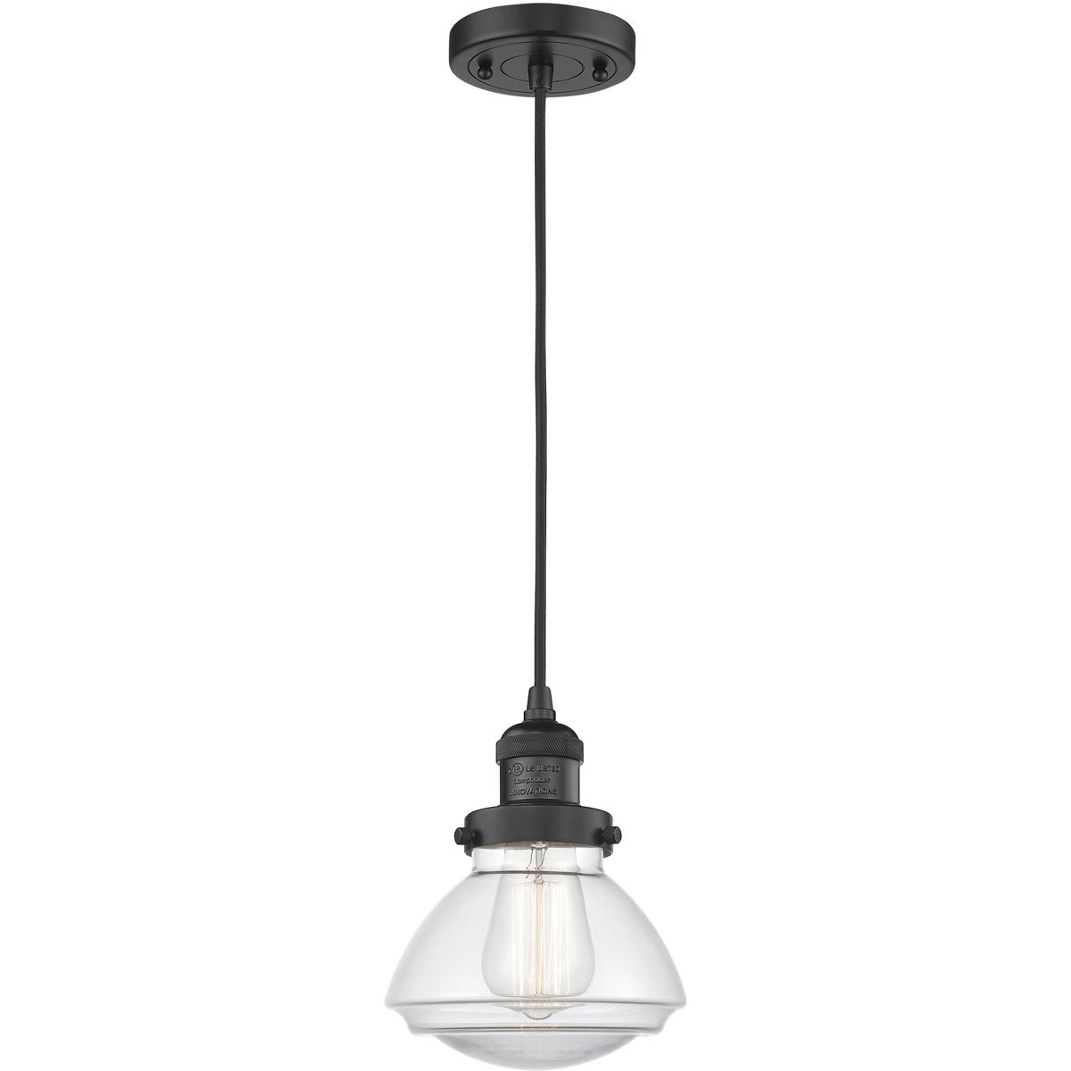 Innovations Lighting 1768197 201C-BK-G322-LED Franklin Restoration Olean Mini Pendant