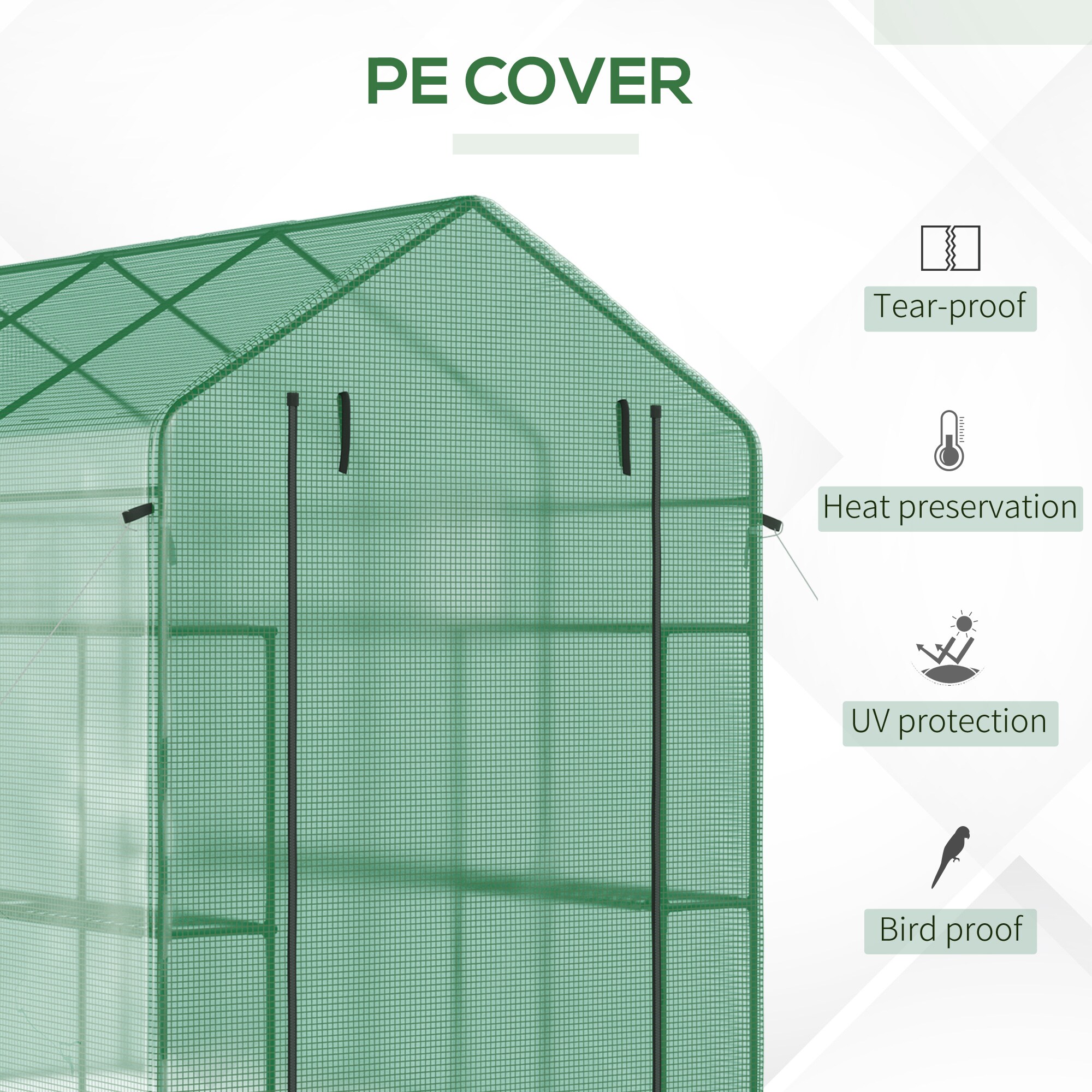 Outsunny 845-411V00GN greenhouses - View #8