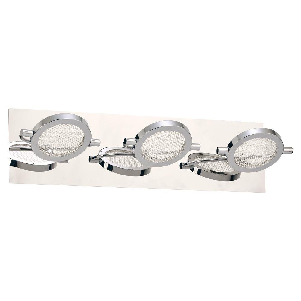 PLC Lighting 40003PC 1-Light 20.5-in Polished Chrome LED Flush Mount Light