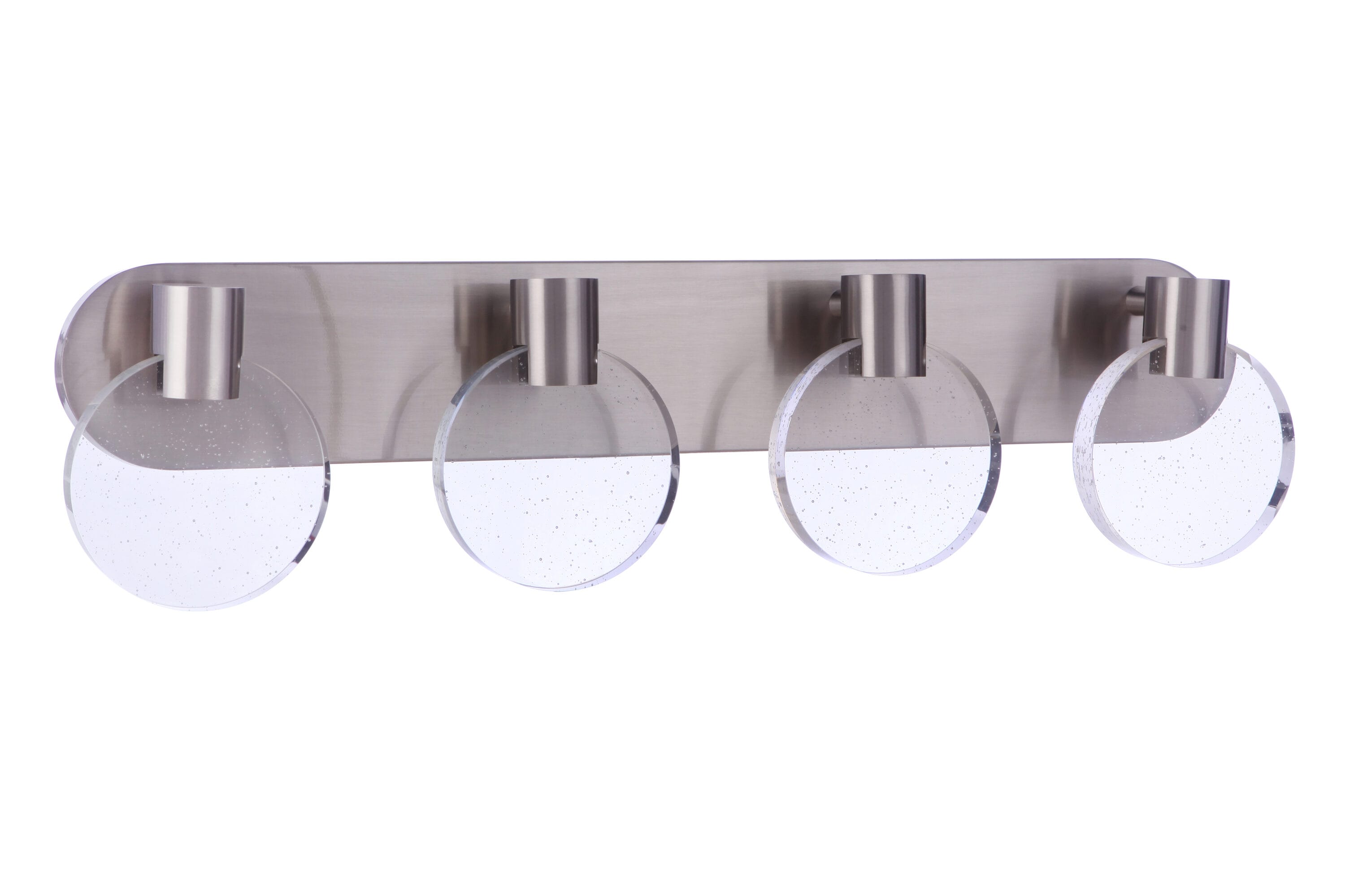 Craftmade 15130BNK-LED Glisten 29.53-in 4 -Light Brushed Nickel Integrated LED Modern/contemporary Vanity light