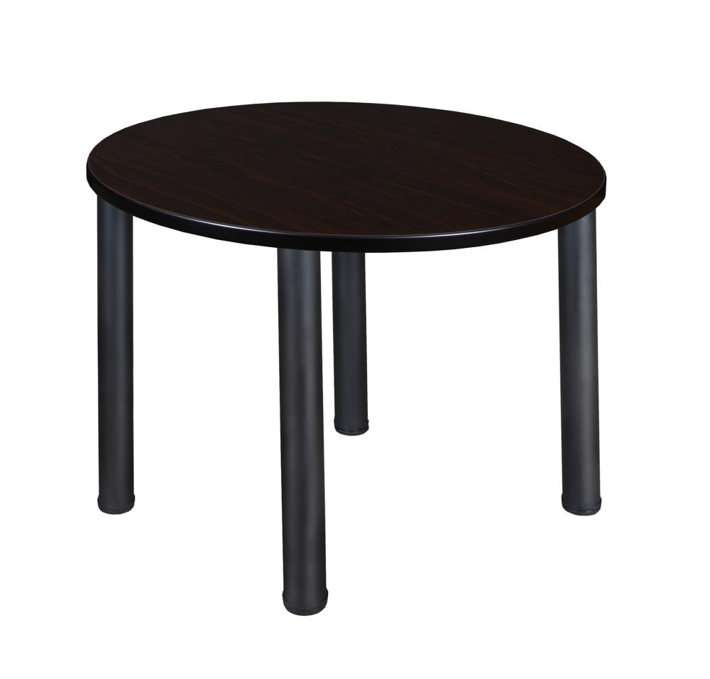 Regency TB42RNDMWBPBK Breakroom Brown 4-Person Training Table (42-in W x 29-in H)