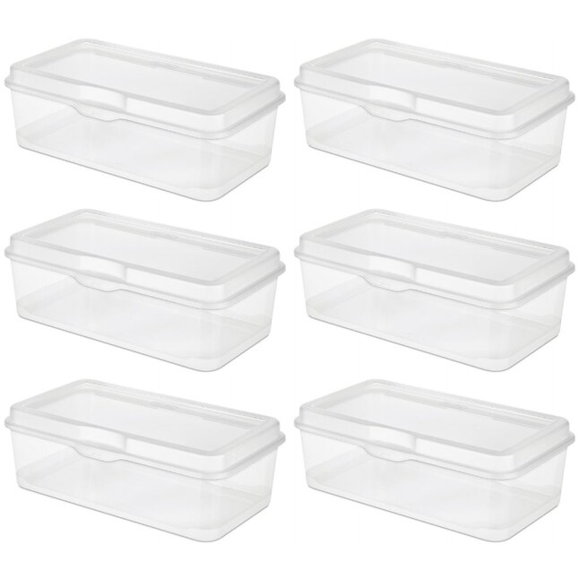 12x Small Plastic Clear Transparent Storage Collection Container Box Case 
