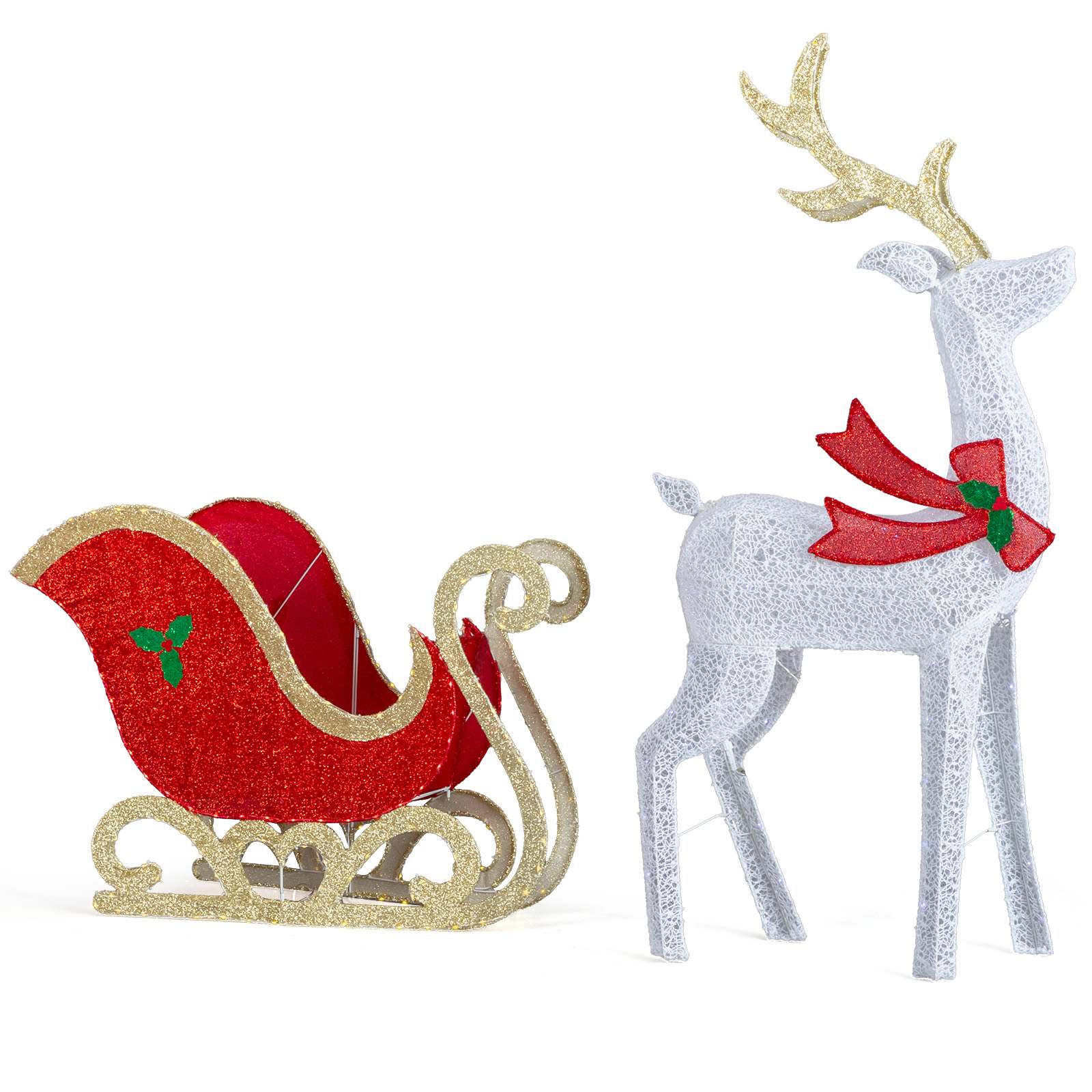 Yescom D60XMA025-DEER1-S-11 Table-Christmas-Decorations - View #3