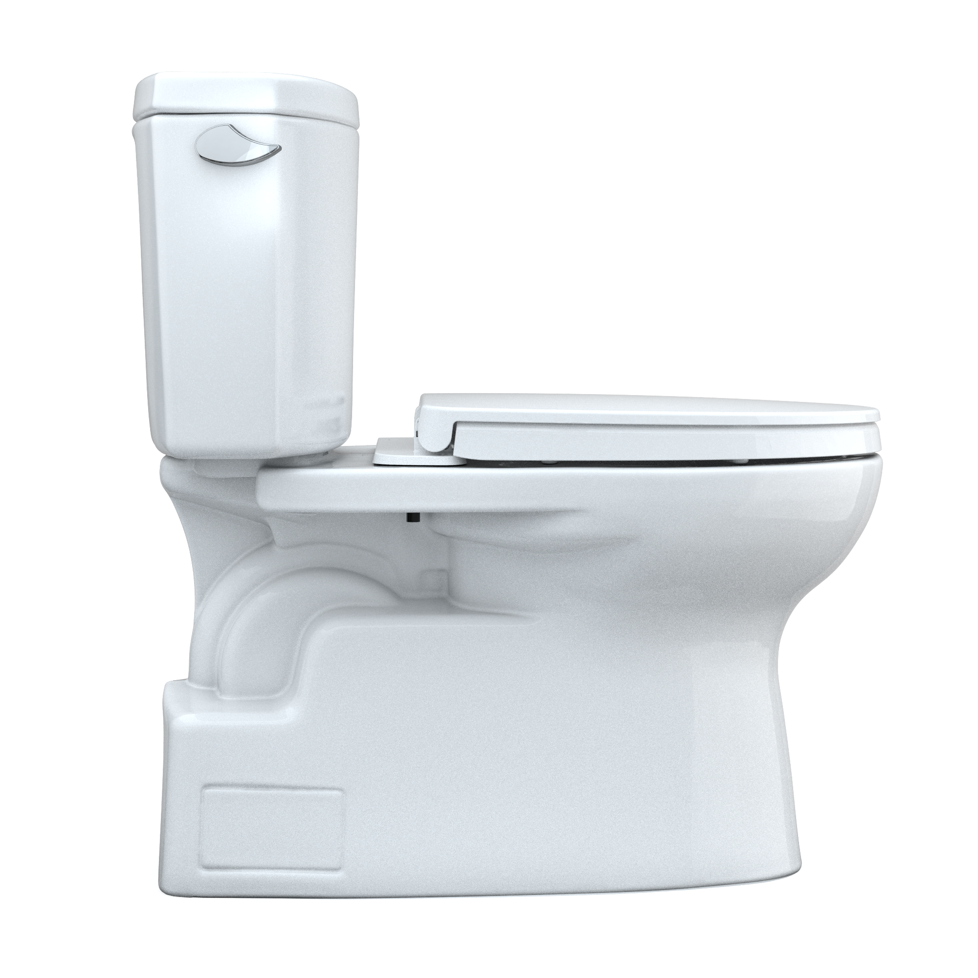 Elongated Bone Two-Piece High-Efficiency Toilet with Skirted Design