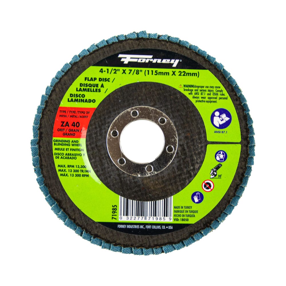 Forney Flap Disk 4.5-in Zirconia Fiber disc