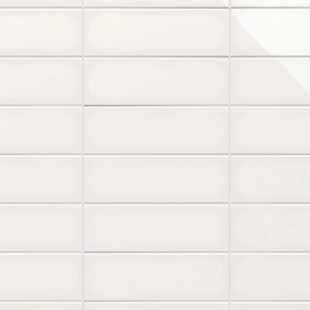 Artmore Tile EXT3RD106623 Abbey Road Mist 4-in x 12-in Polished Porcelain Subway Standard Wall Tile ( 13.55-sq ft Carton )