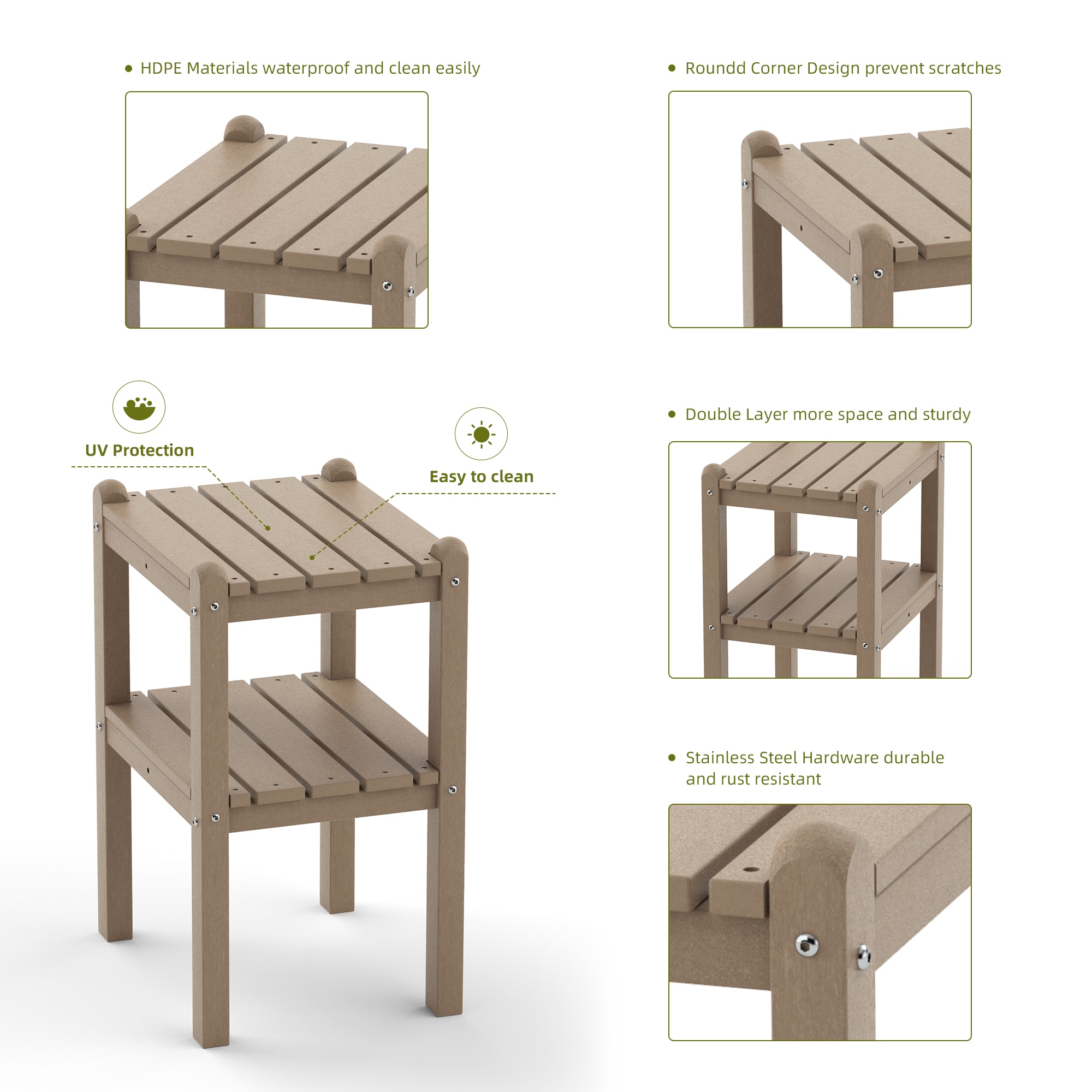 Flynama LY-V-ST-HE03-WW Patio-Tables - View #3