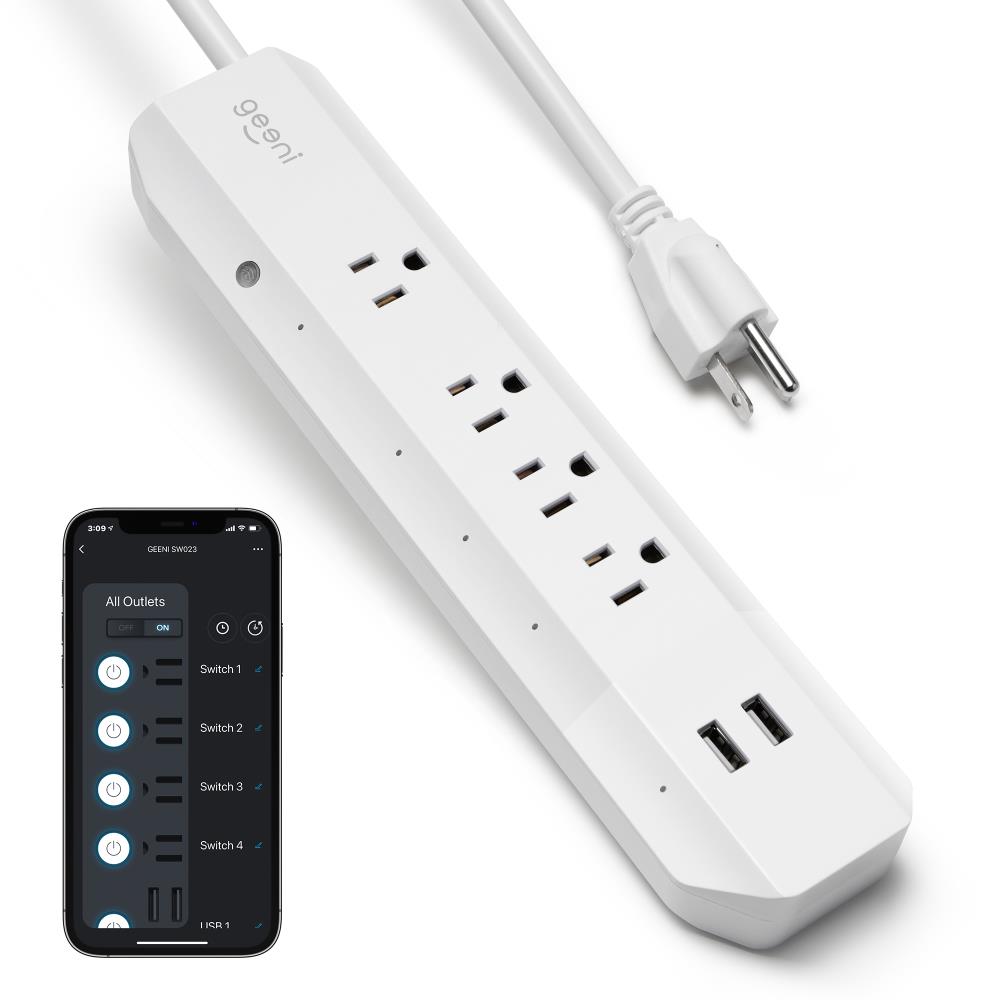 Feit Electric Smart Power Strip, Smart Plugs Work with Alexa and Google  Home, No hub Required, 4 Sockets, 4 USB Ports, Remote Control from  Anywhere