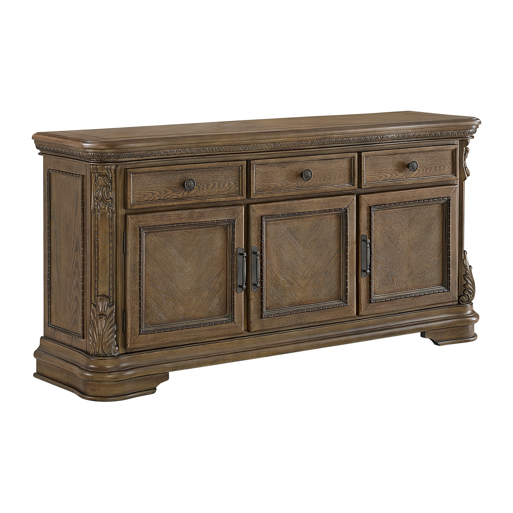 Picket House Furnishings DA-10460-5-SV Denali Traditional Walnut Oak Sideboard