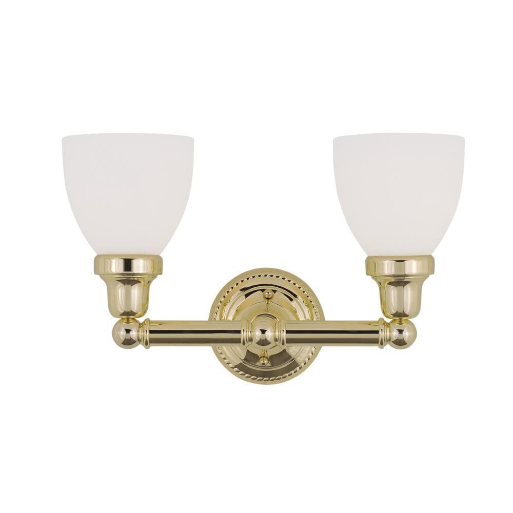 Livex Lighting 1022-02 Classic 2 -Light Polished Brass Transitional Vanity light