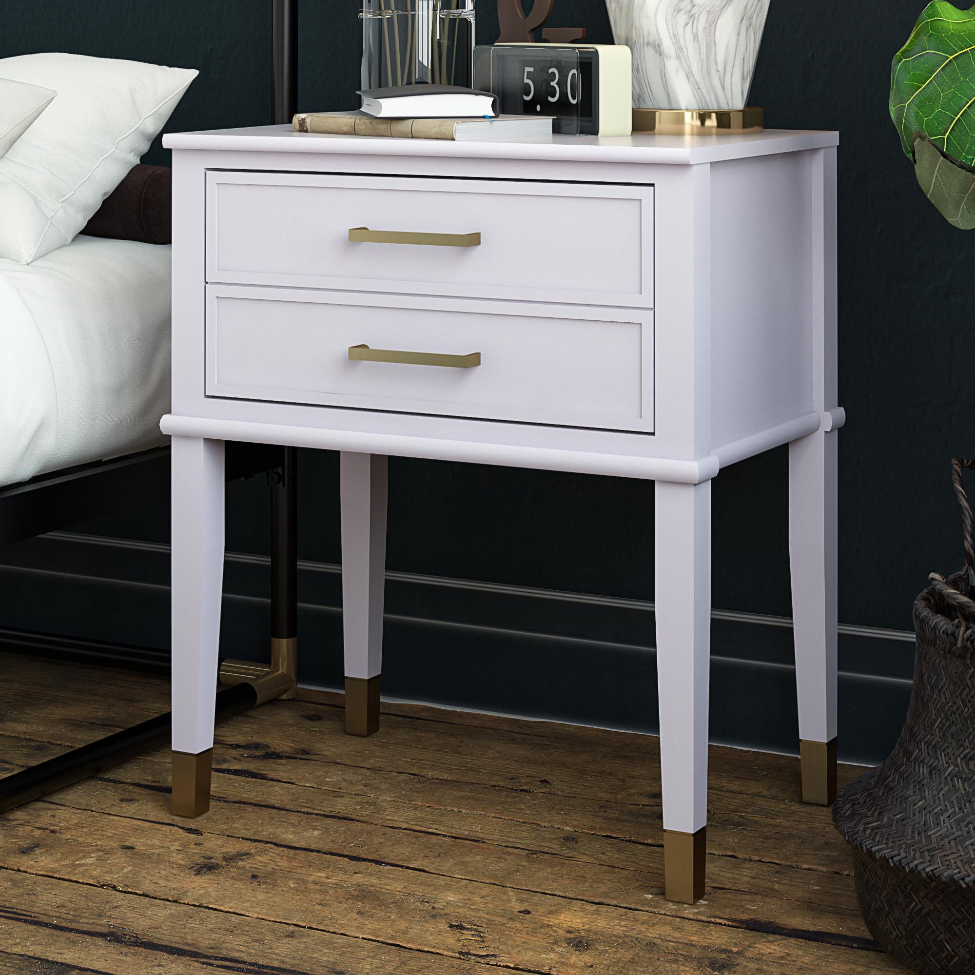 Westerleigh Cosmolicious Lavender and Gold Storage End Table