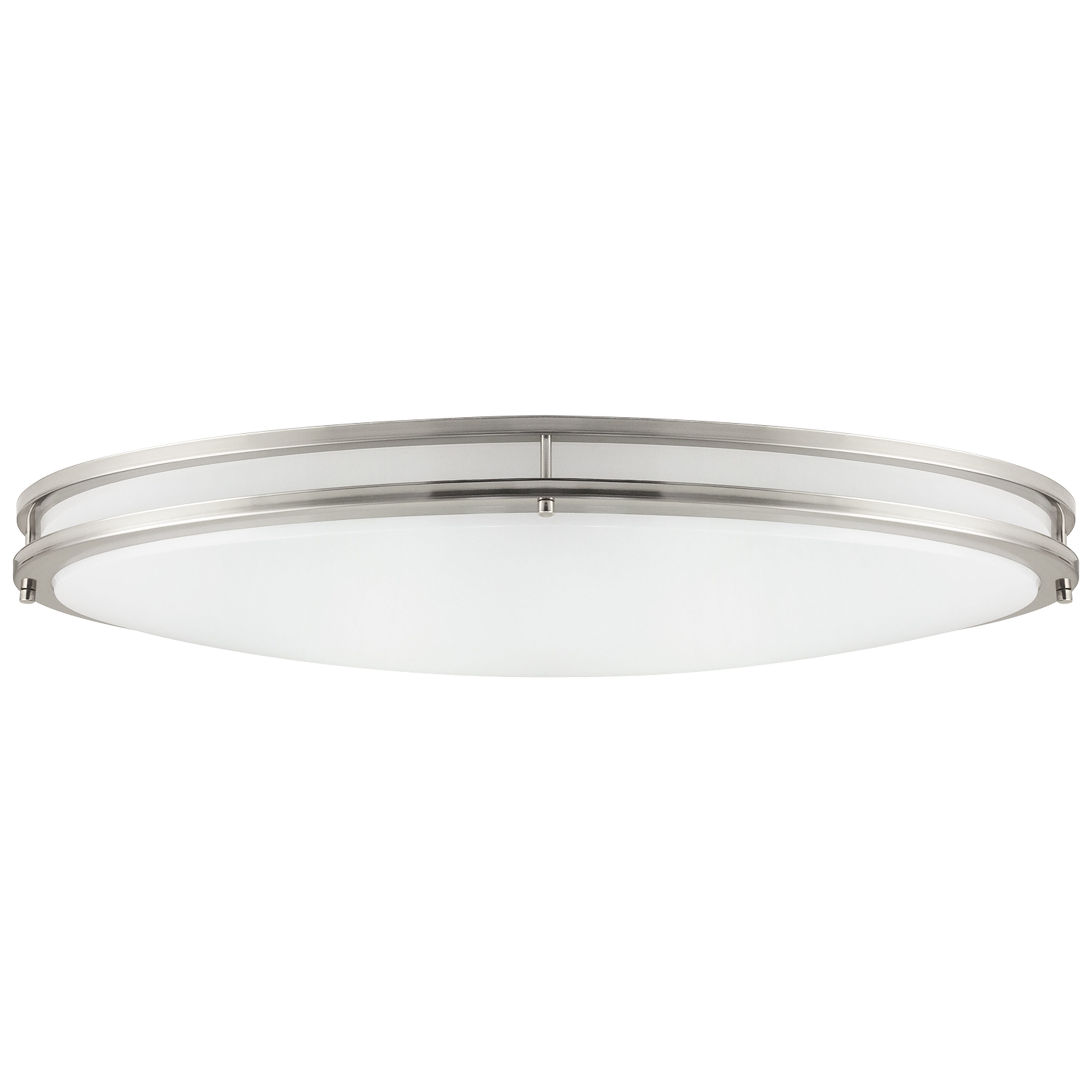 Sunlite LW07297 1 -Light 18-in Brushed Nickel Integrated LED Flush Mount Light