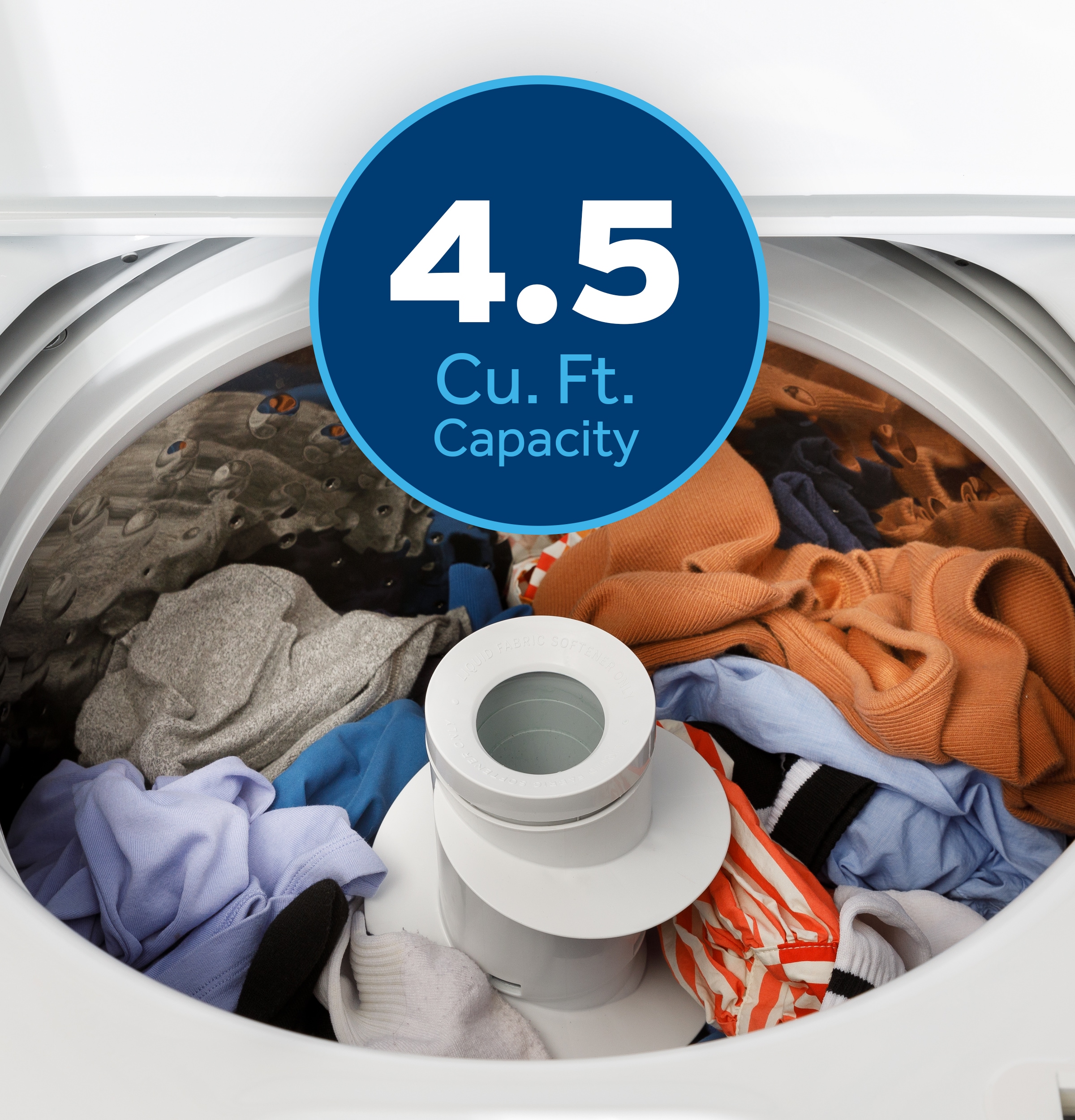 GE 4.5-cu ft High Efficiency Agitator Top-Load Washer (White) in the  Top-Load Washers department at Lowes.com