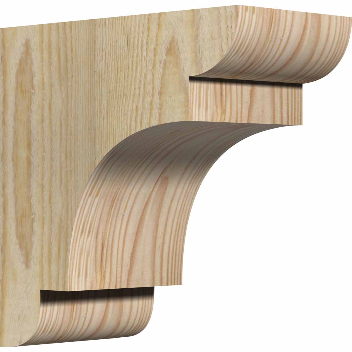 Ekena Millwork COR04X08X08NEB00RDF 4-in x 8-in x 8-in New brighton Unfinished Douglas fir Wood Paintable/Stainable Corbel