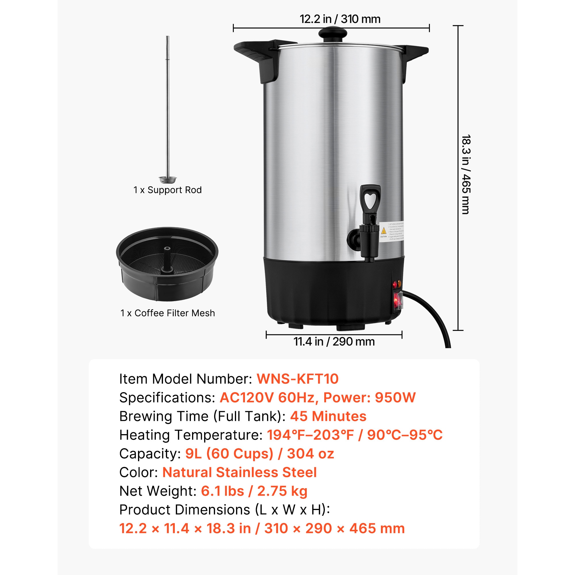 VEVOR SCSYKFT60CUP08357V1 Coffee-Makers - View #7