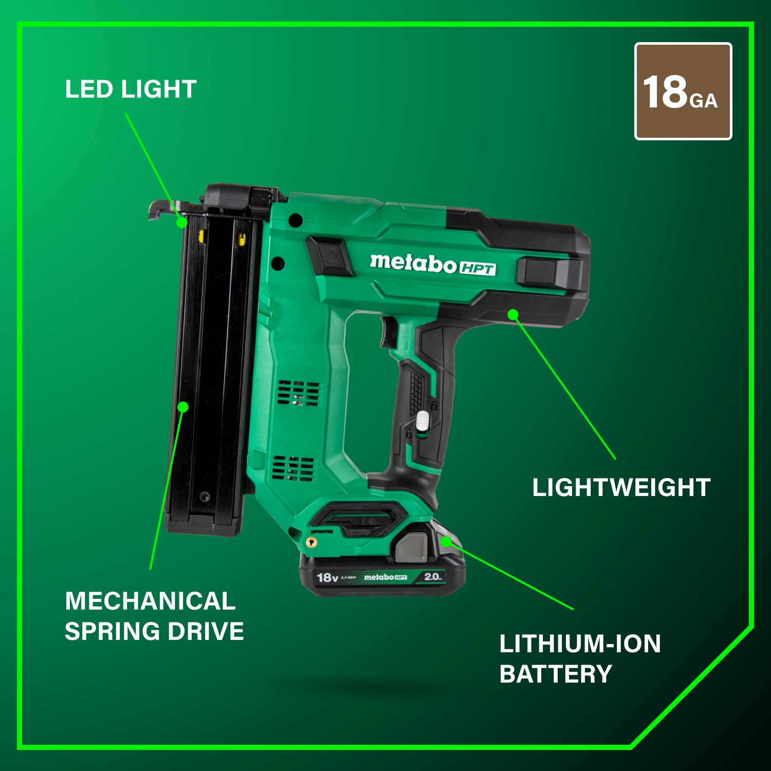 Metabo HPT N1804DBM Pneumatic-Staplers - View #4