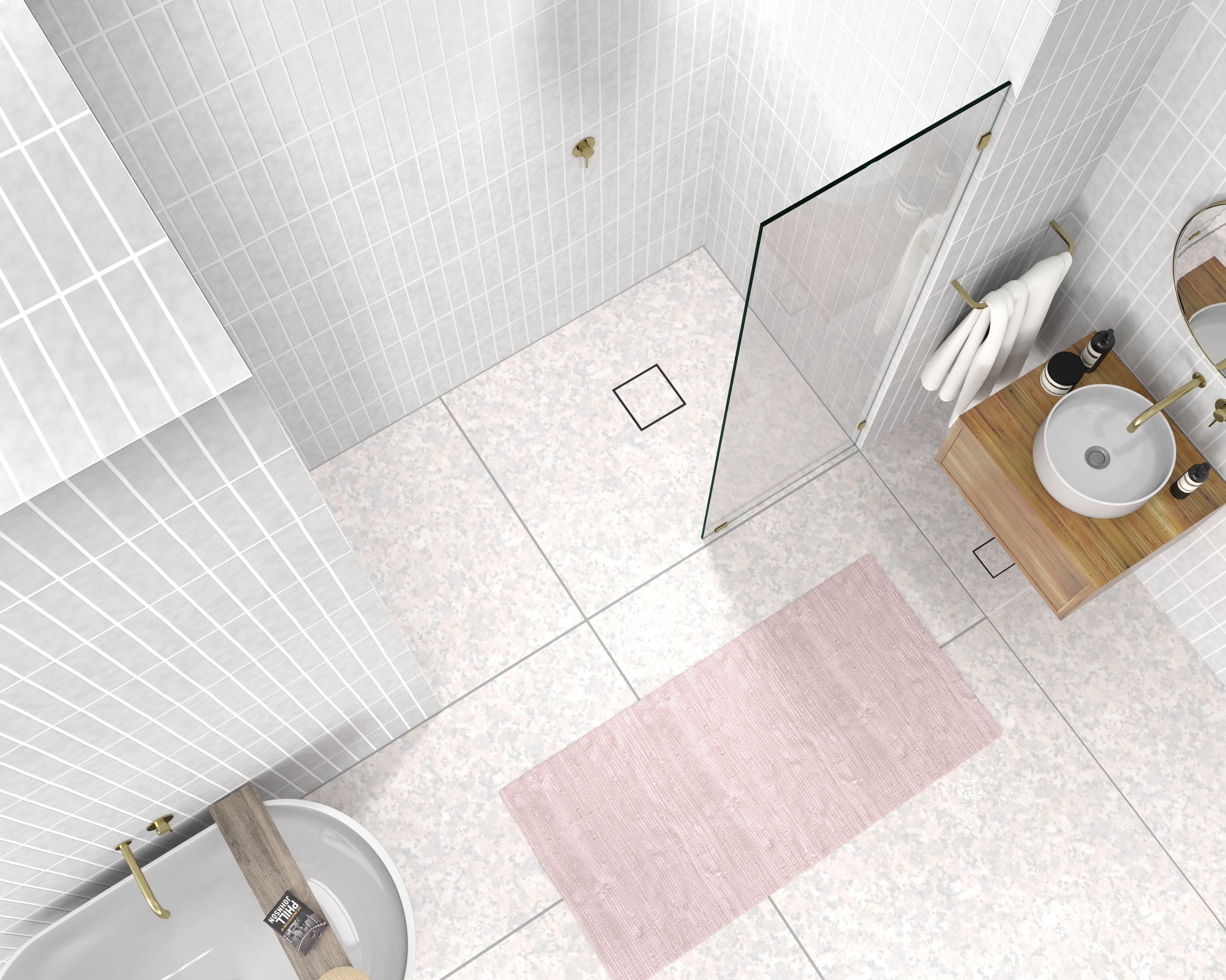 Glass Warehouse GW-SFP-25-SB Shower-Doors - View #4
