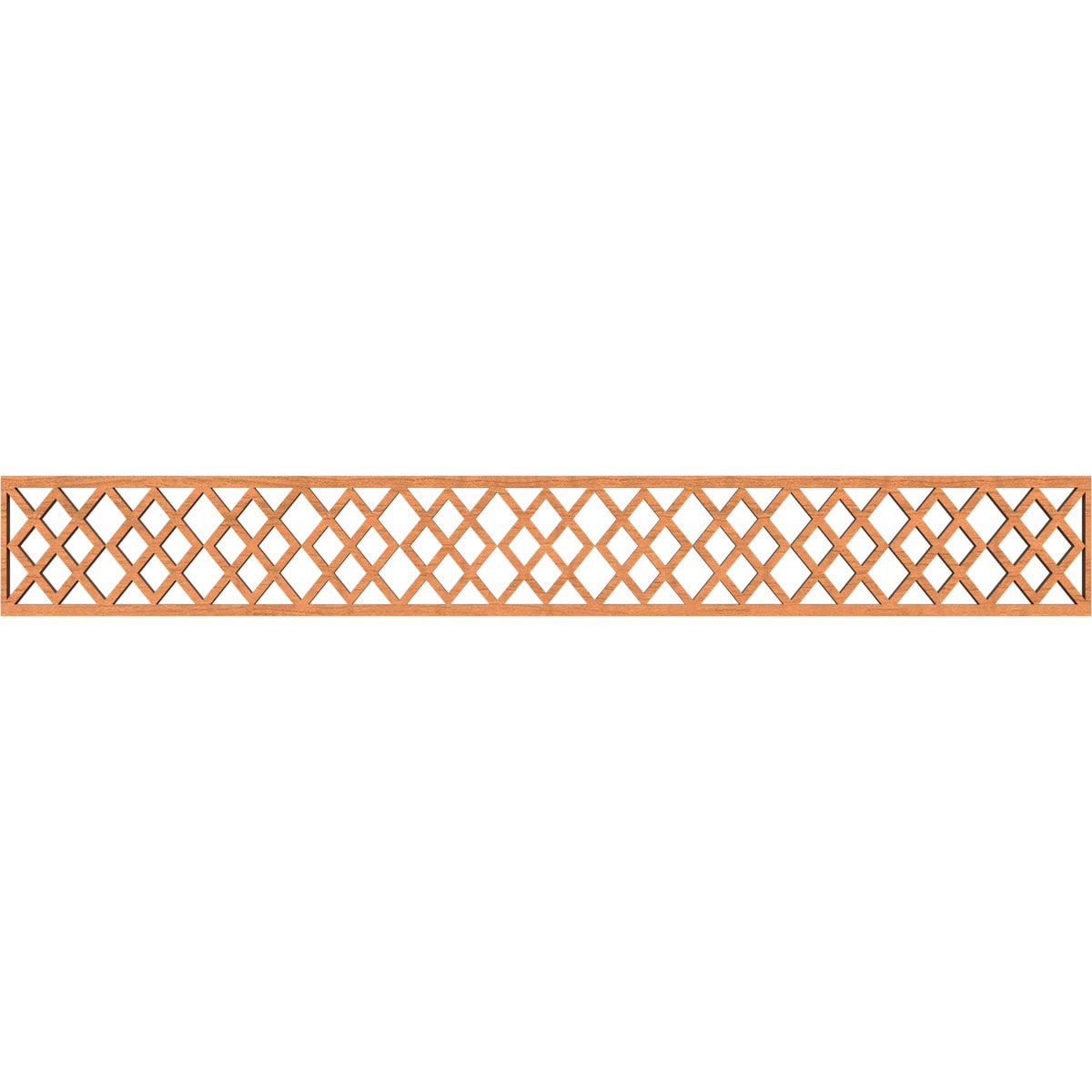Ekena Millwork MLDB06X46HADCH Hadley Fretwork Flat Trim 6-in x 3.86-ft Cherry Brown Unfinished 2156319 Pierced Wall Panel Moulding