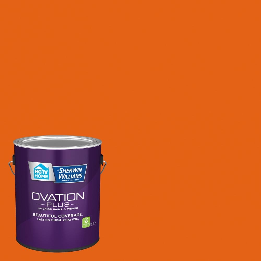 HGTV HOME by Sherwin-Williams 2010-2-2557218 Ovation Plus Satin Island Orange 2010-2 Latex Interior Paint Paint + Primer ( 1-gallon )