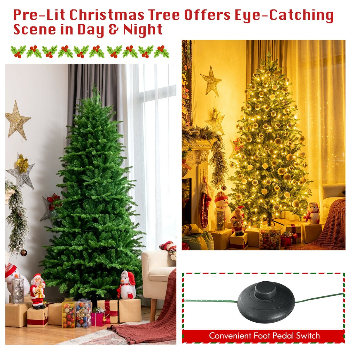 WELLFOR CM-HJY-23493US Artificial-Christmas-Trees - View #4
