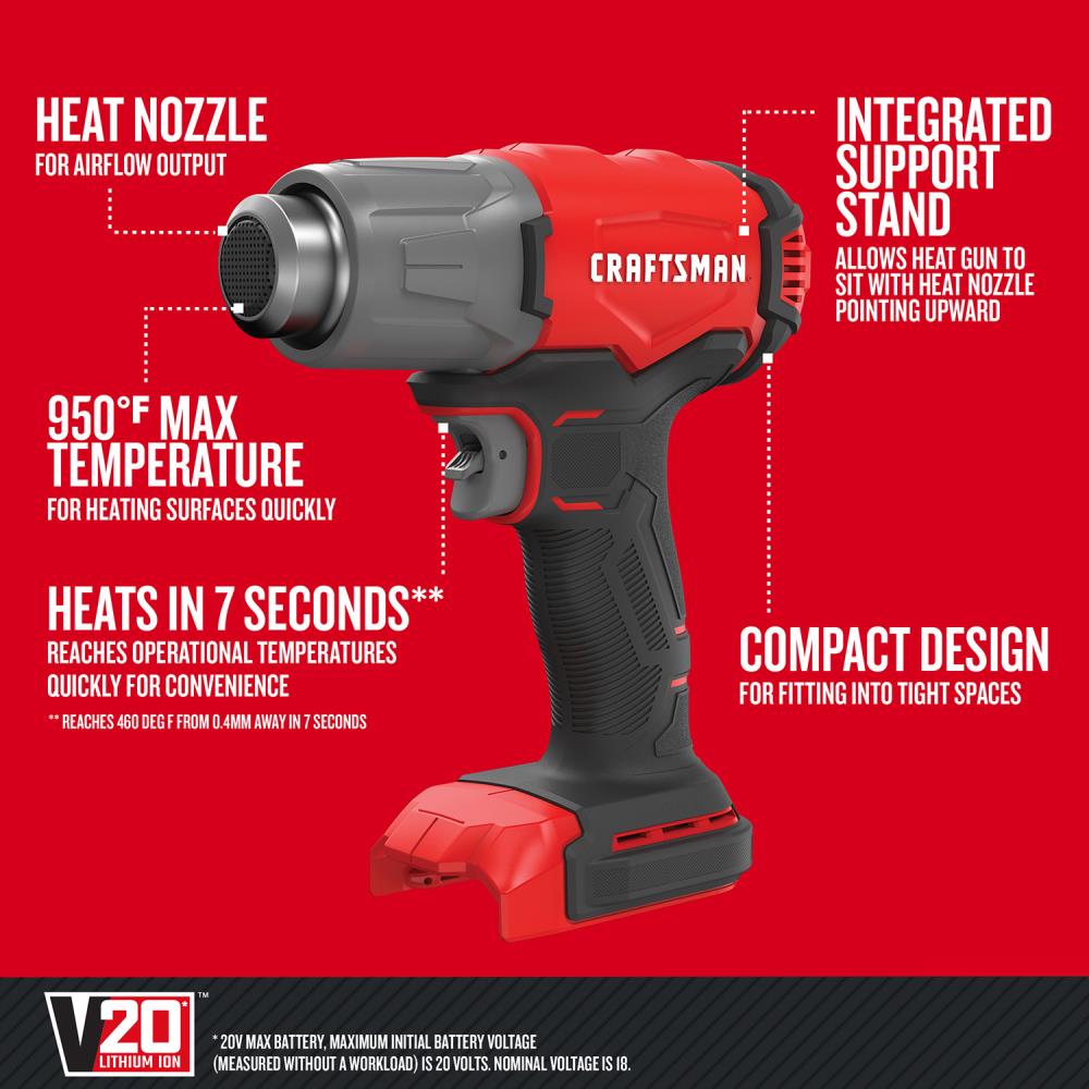 20V MAX* Cordless Heat Gun (Tool Only)