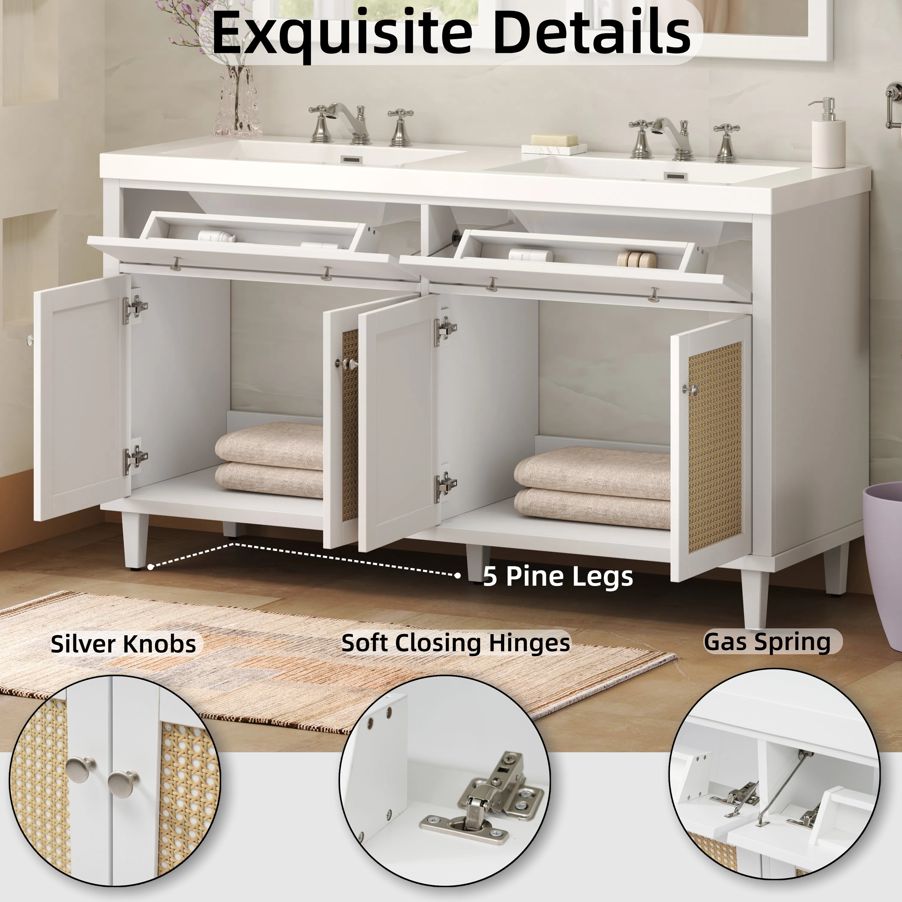 Forclover CNE-P296140W Bath-Vanity-Combo - View #6
