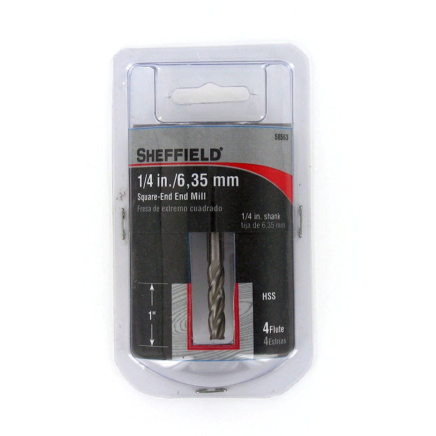 Sheffield 58563 1/4-in High-speed Steel Upcut Spiral Router Bit