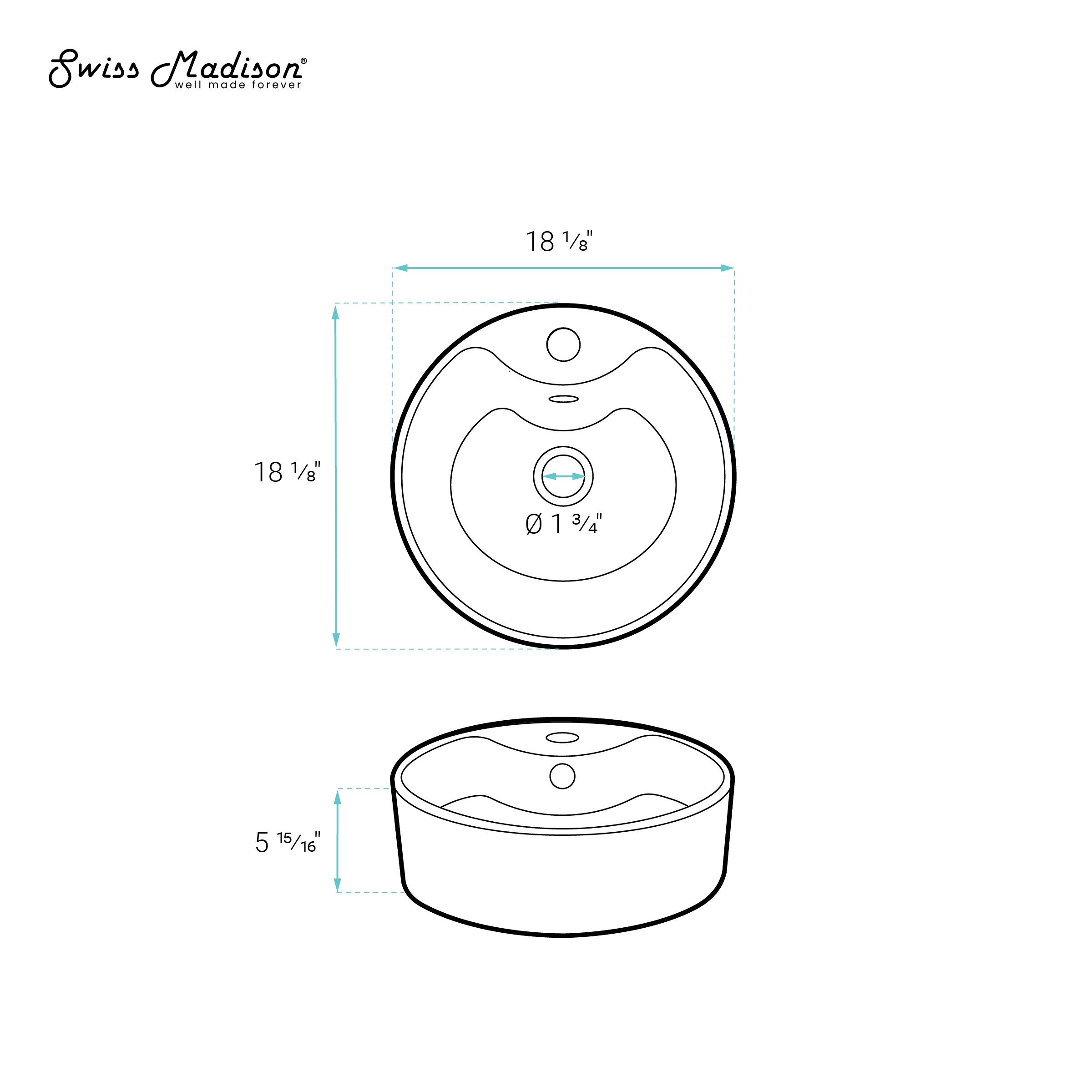 Swiss Madison SM-25-VSTRO04WH Bath-Sink - View #7