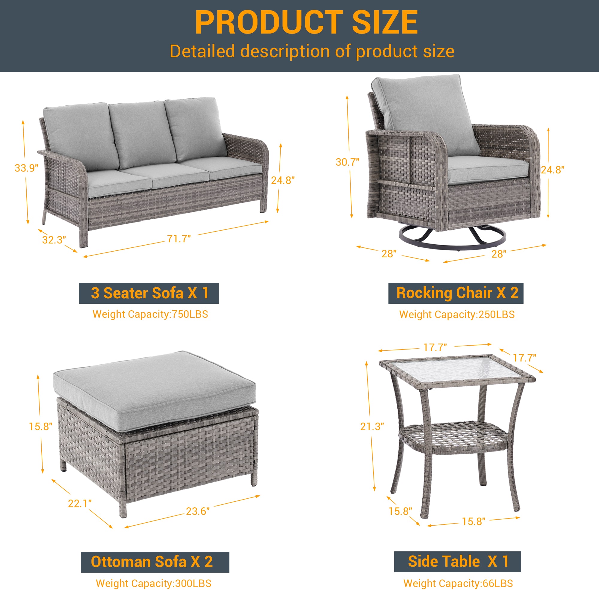 ACEGOSES LW-2R155HLY-T2 Patio-Conversation-Sets - View #3