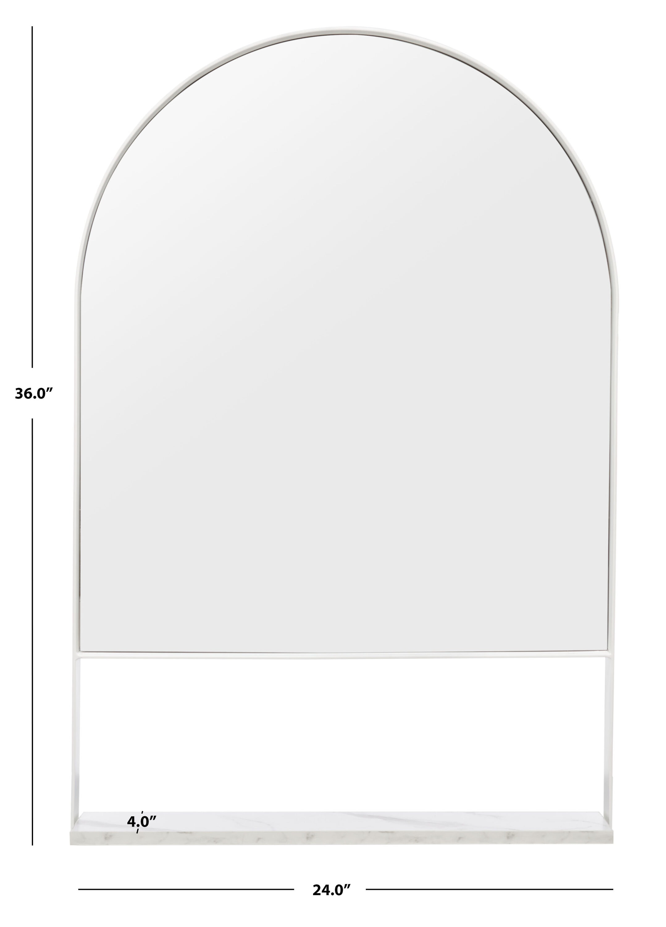 Yuriko 24" White Wood Rectangular Full Length Mirror
