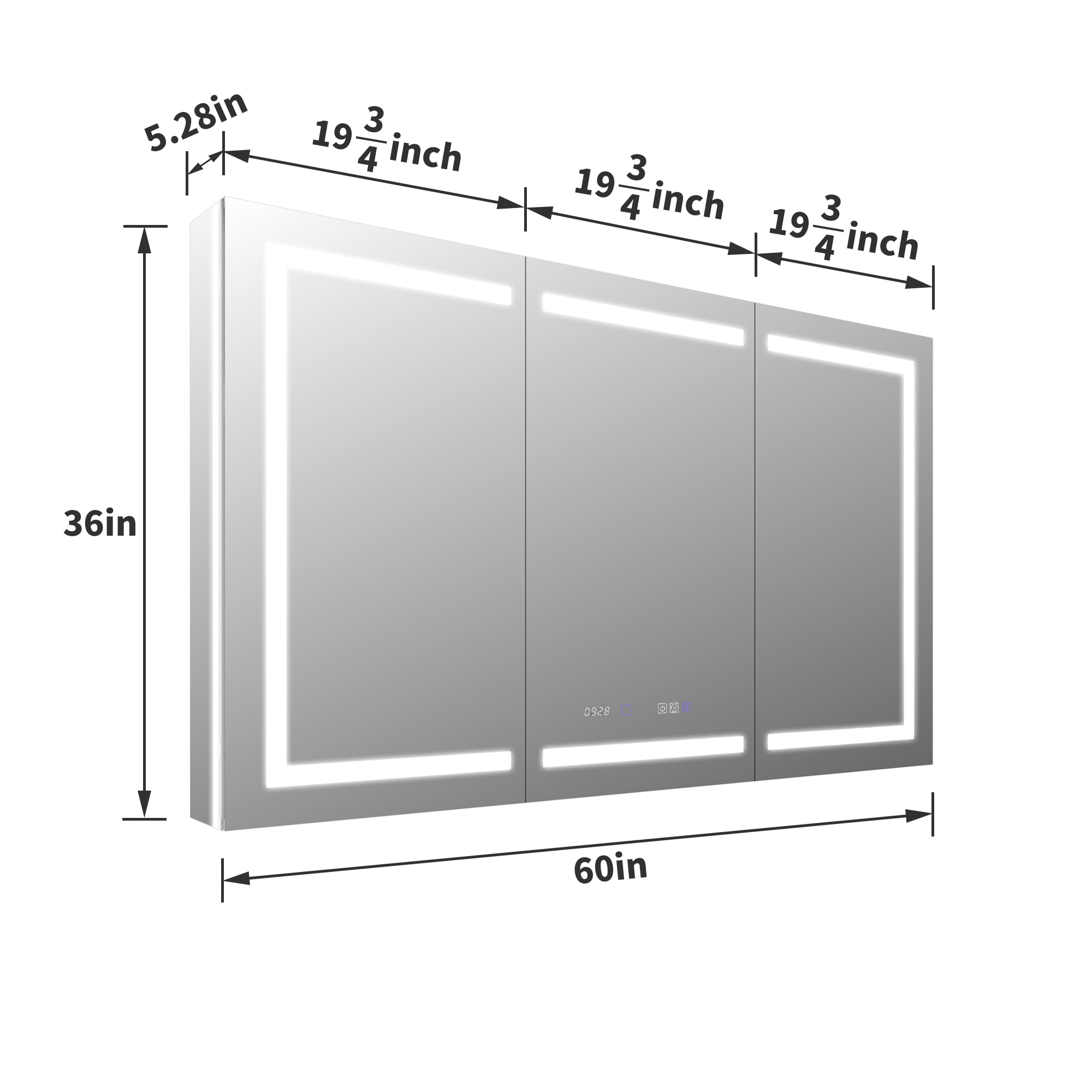 WELLFOR EX-V11MD6036 Bathroom-Medicine-Cabinets - View #14