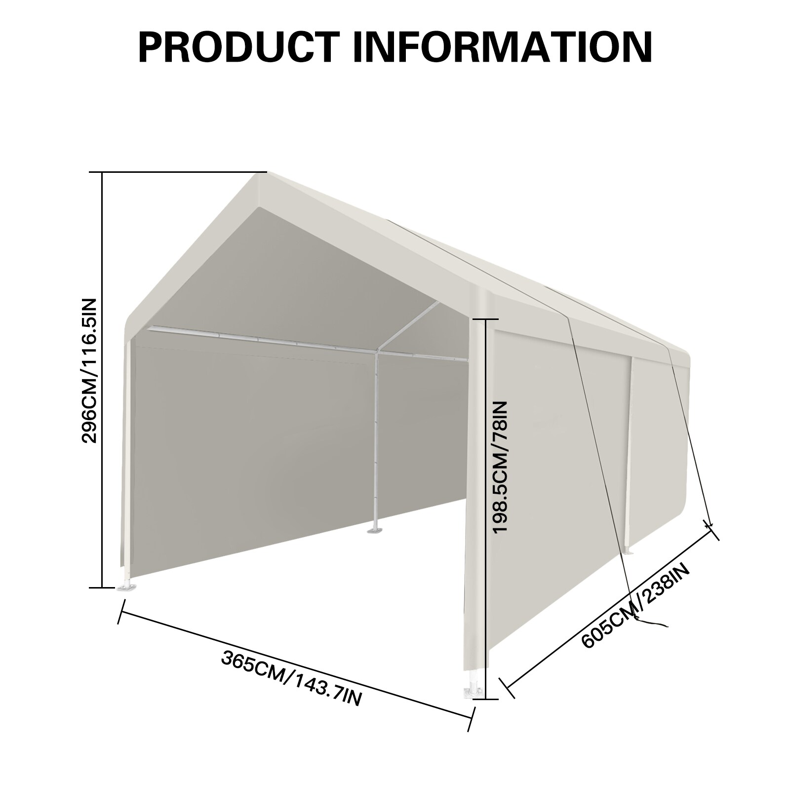 ZAKLOOP WU1396128714 Carport-Covers - View #5