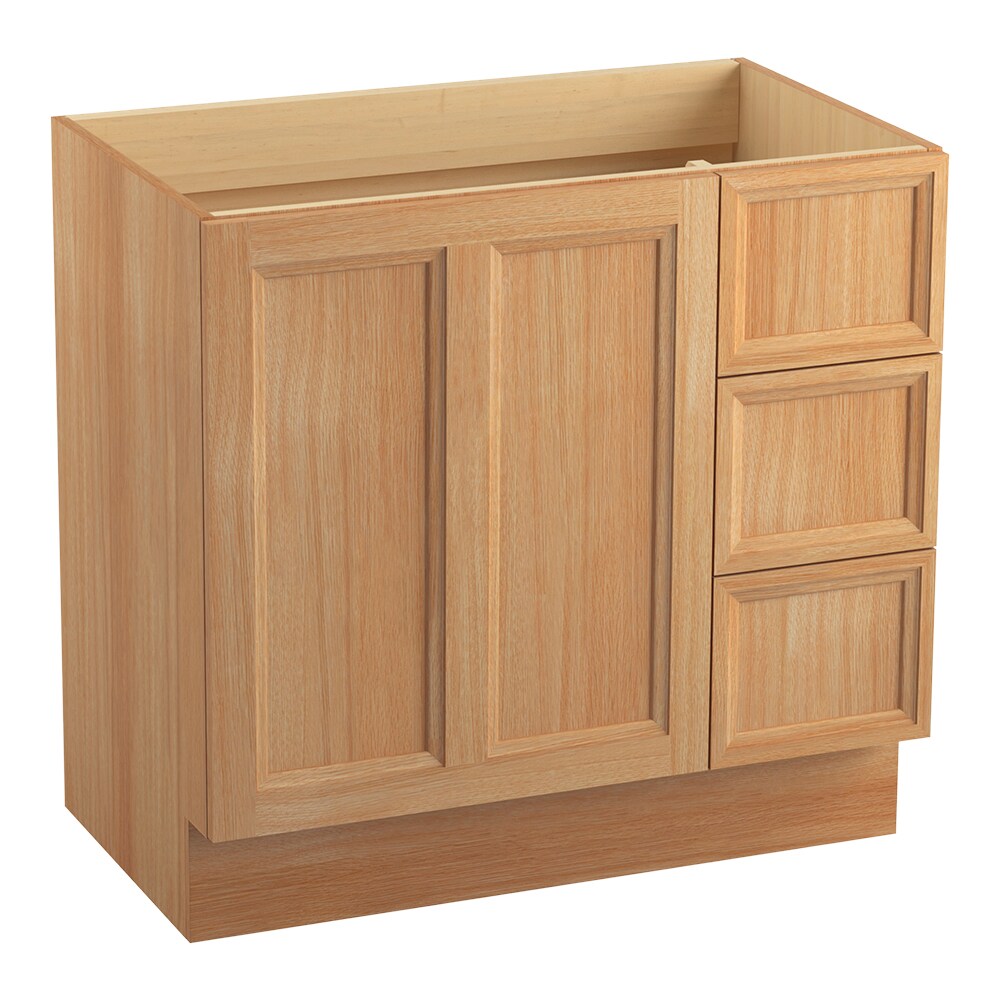 KOHLER Damask 36-in Khaki White Oak Bathroom Vanity Cabinet in the ...