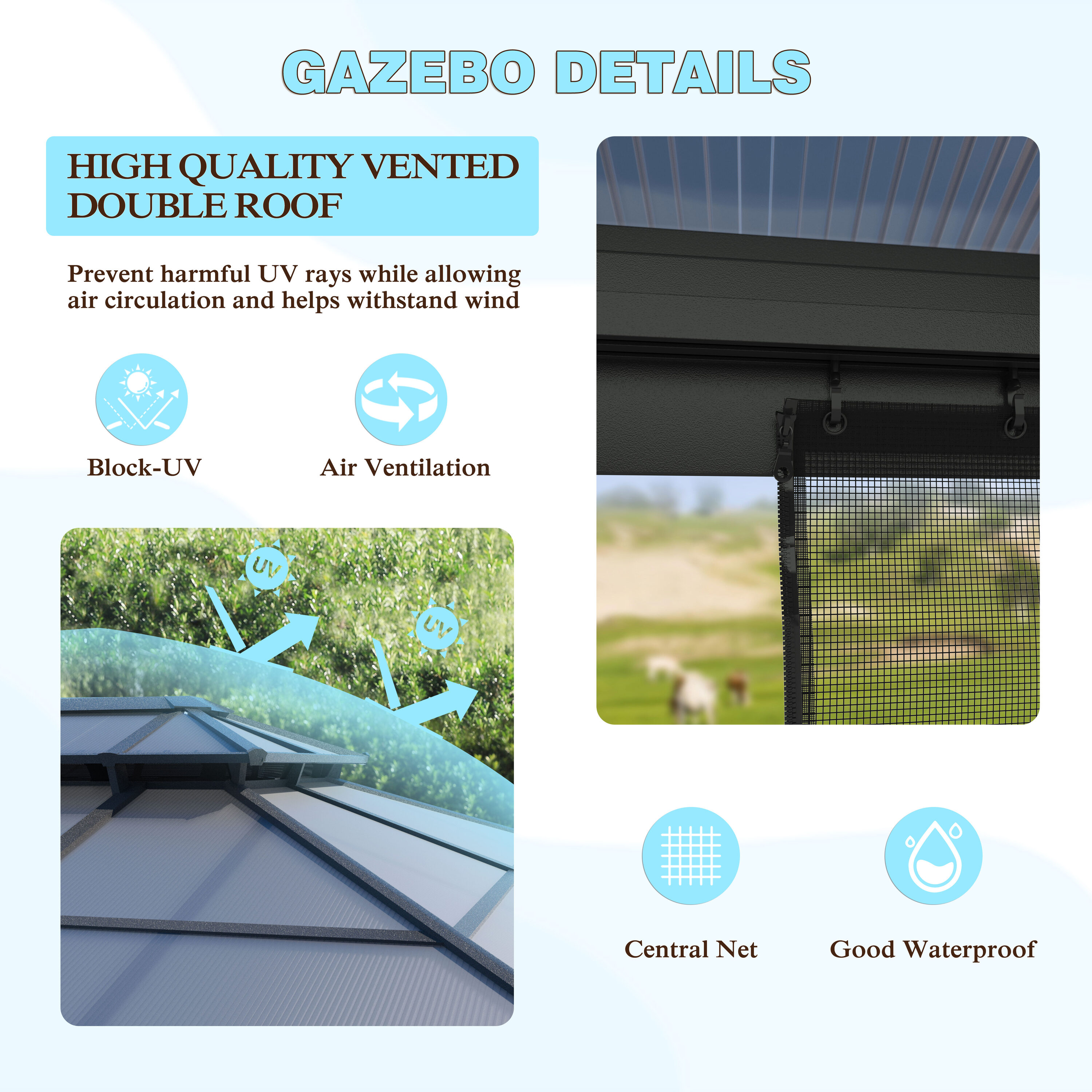 VEIKOUS PG0201-19 Wood-Resin-Gazebos - View #10