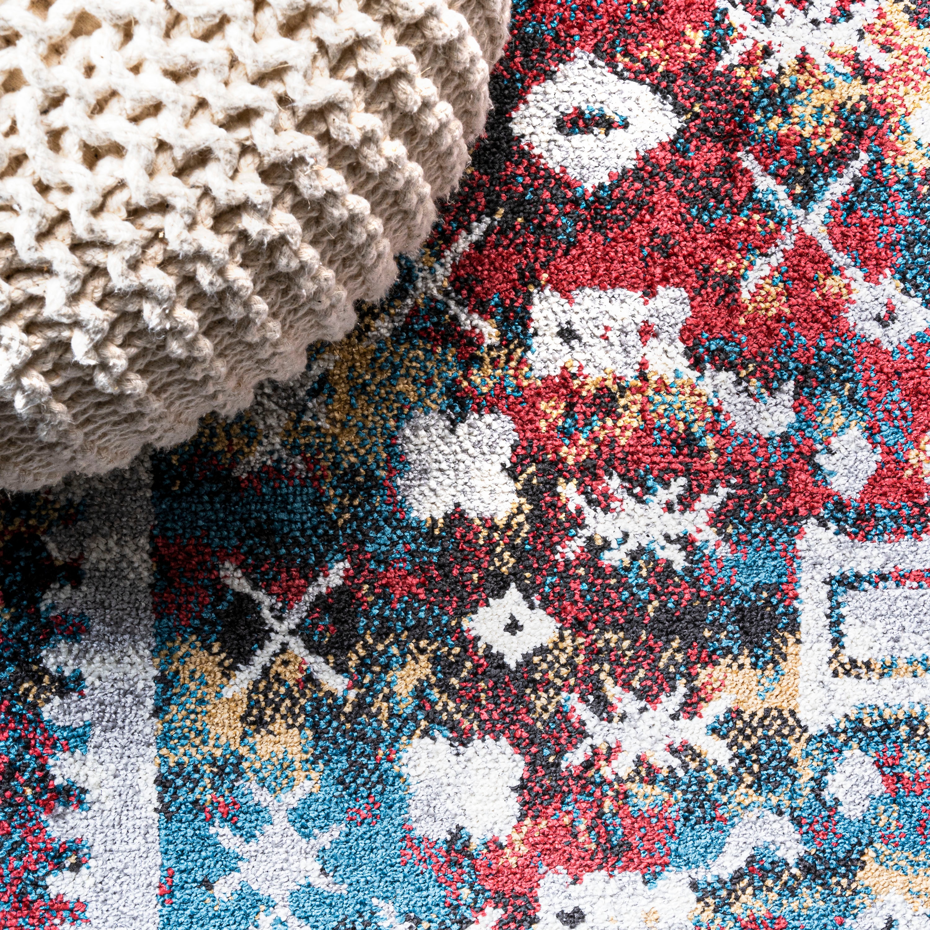 Dhiya Distressed Multicolor Kilim 2 x 8 Runner Rug