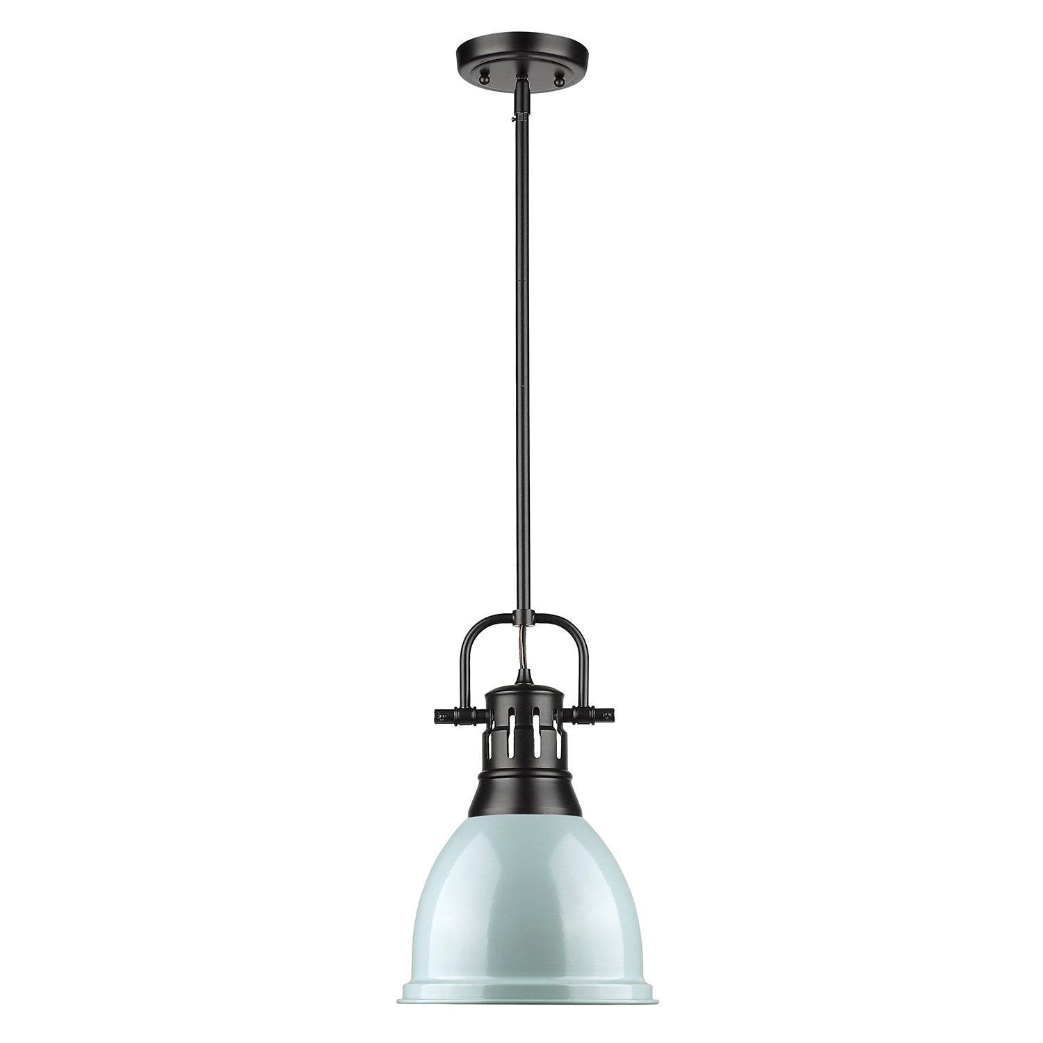 Black Glass Mini Bowl Indoor/Outdoor Pendant Light