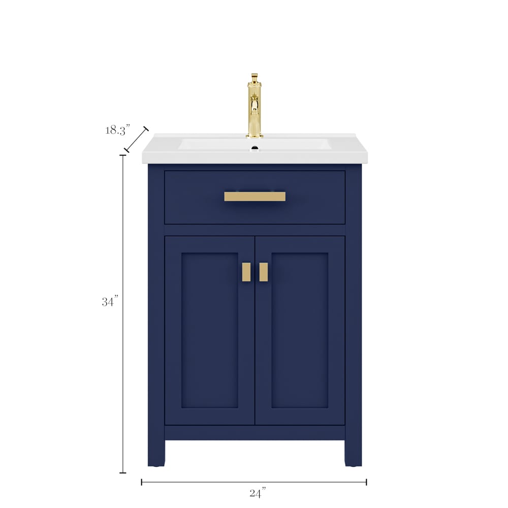 Water Creation Myra 24-in Monarch Blue Undermount Single Sink Bathroom ...